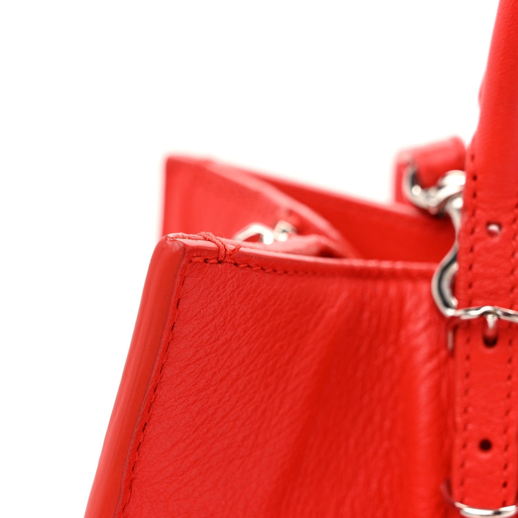 Veau Papier A6 Zip Around Tote Rouge Coquelicot