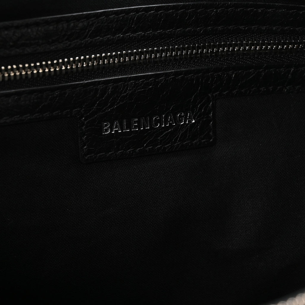 Agneau Arena Small Le Cagole Shoulder Bag Black