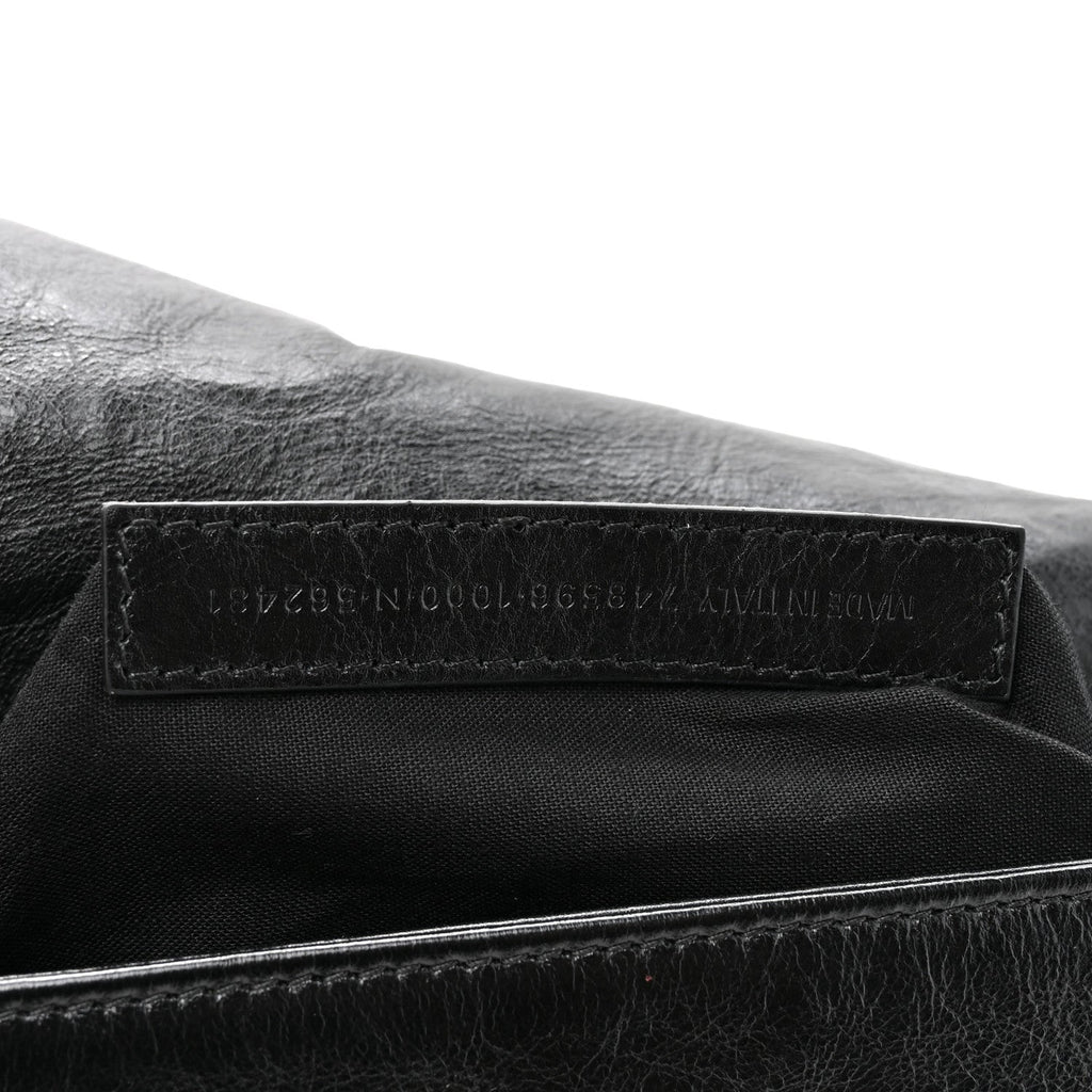 Calfskin Medium BB Soft Flap Bag Black