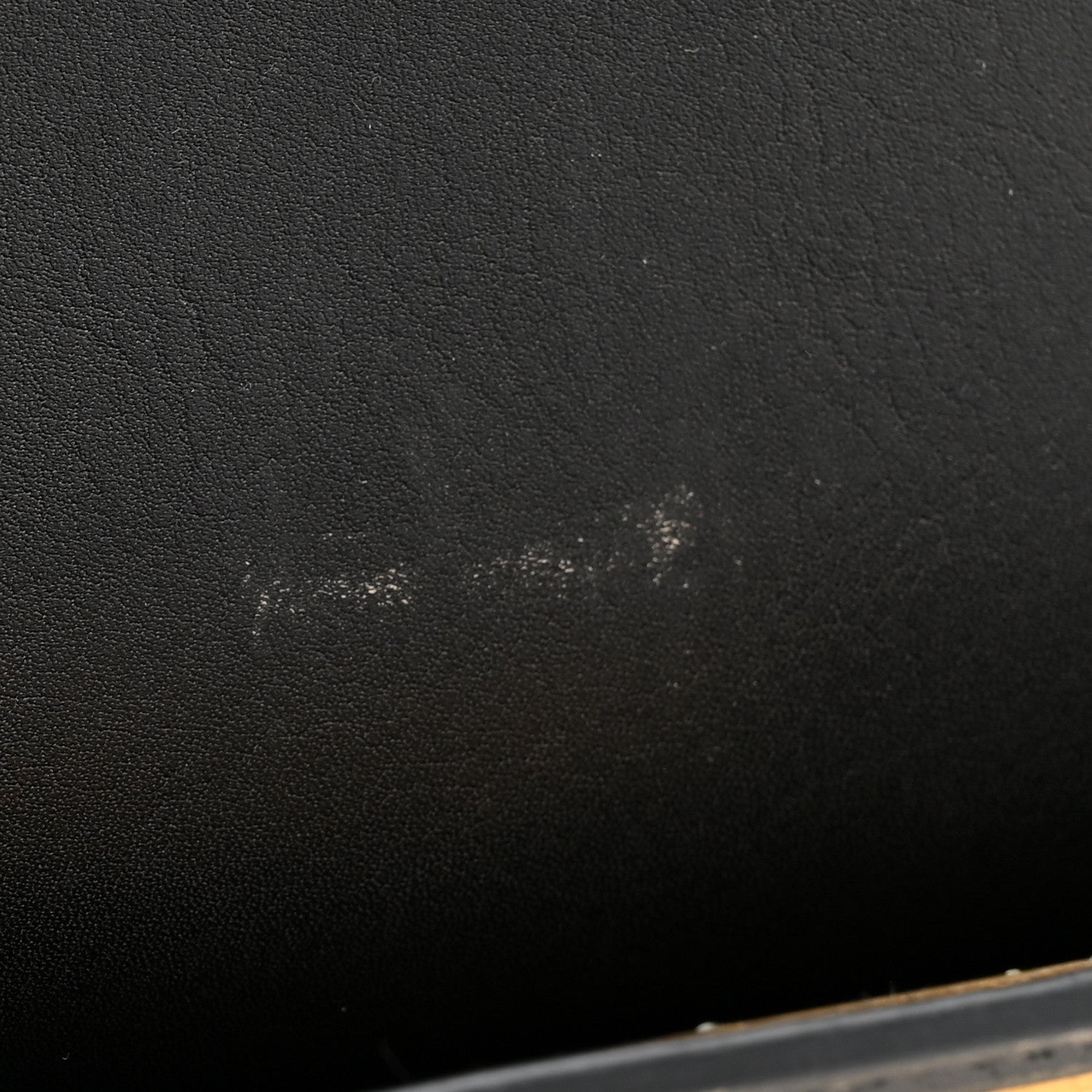 Used Calfskin Money Top Handle Handbag Black