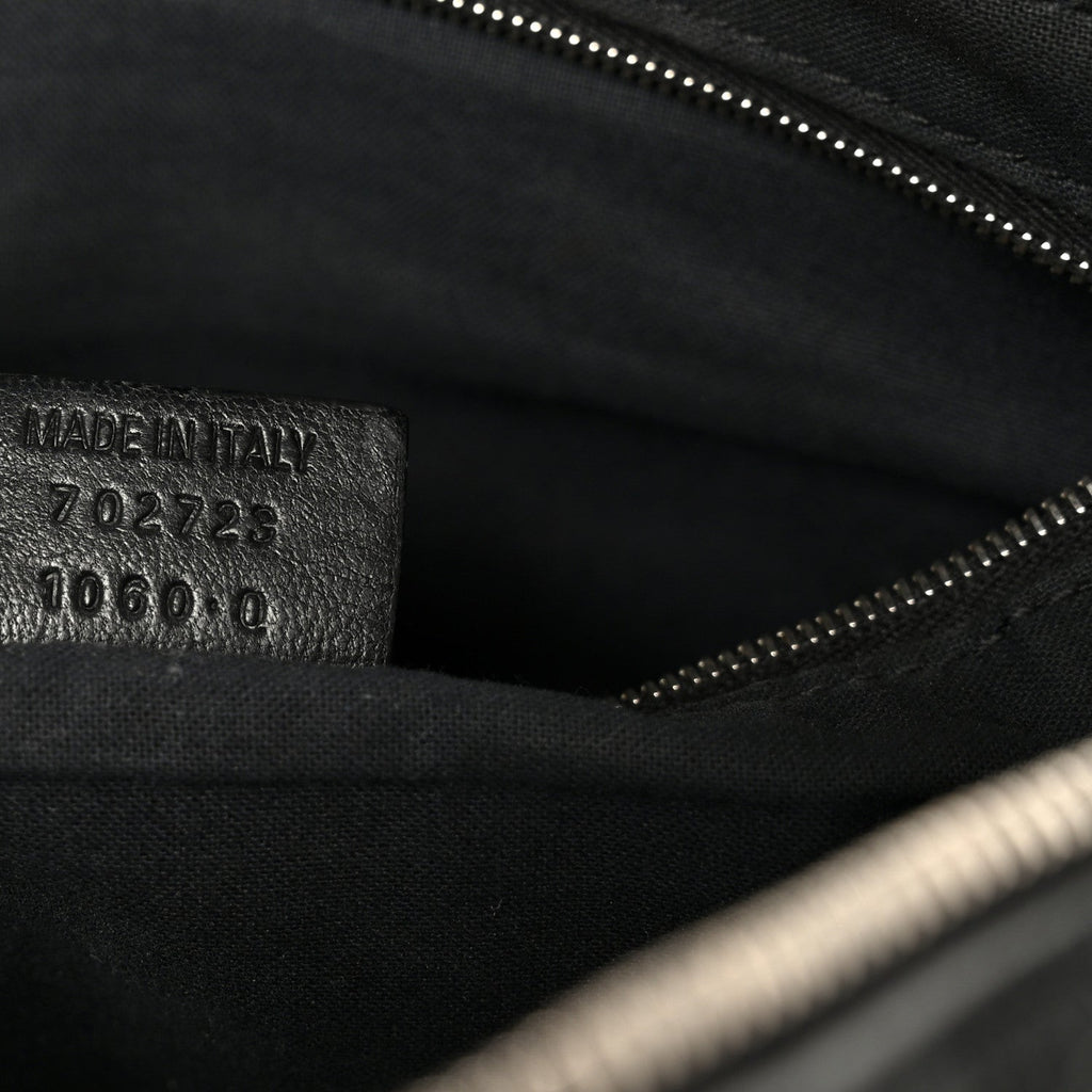 Coated Canvas BB Monogram Medium Signature Camera Bag Black Grey