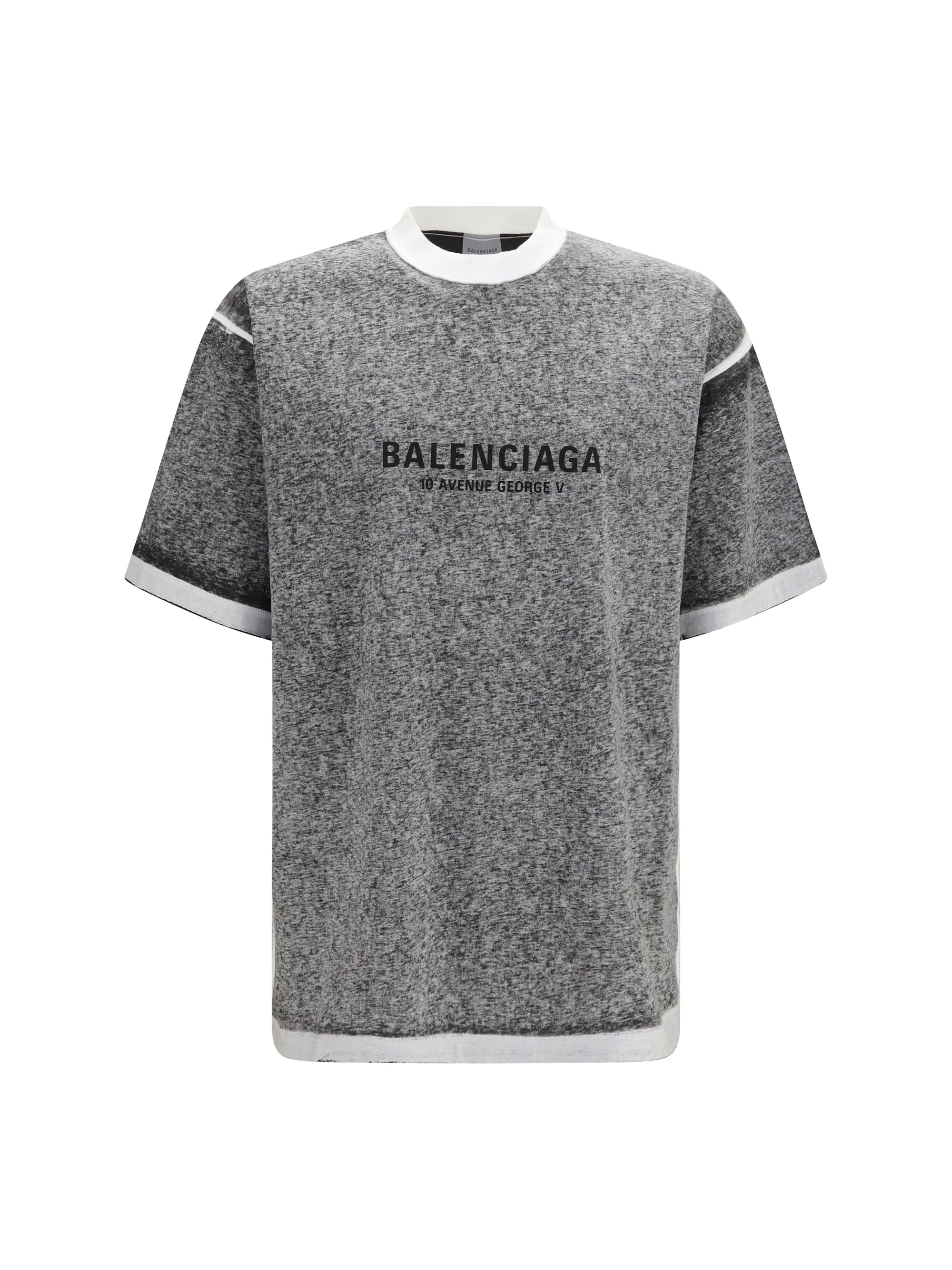 Balenciaga Oversized Mélange T-shirt Black Men