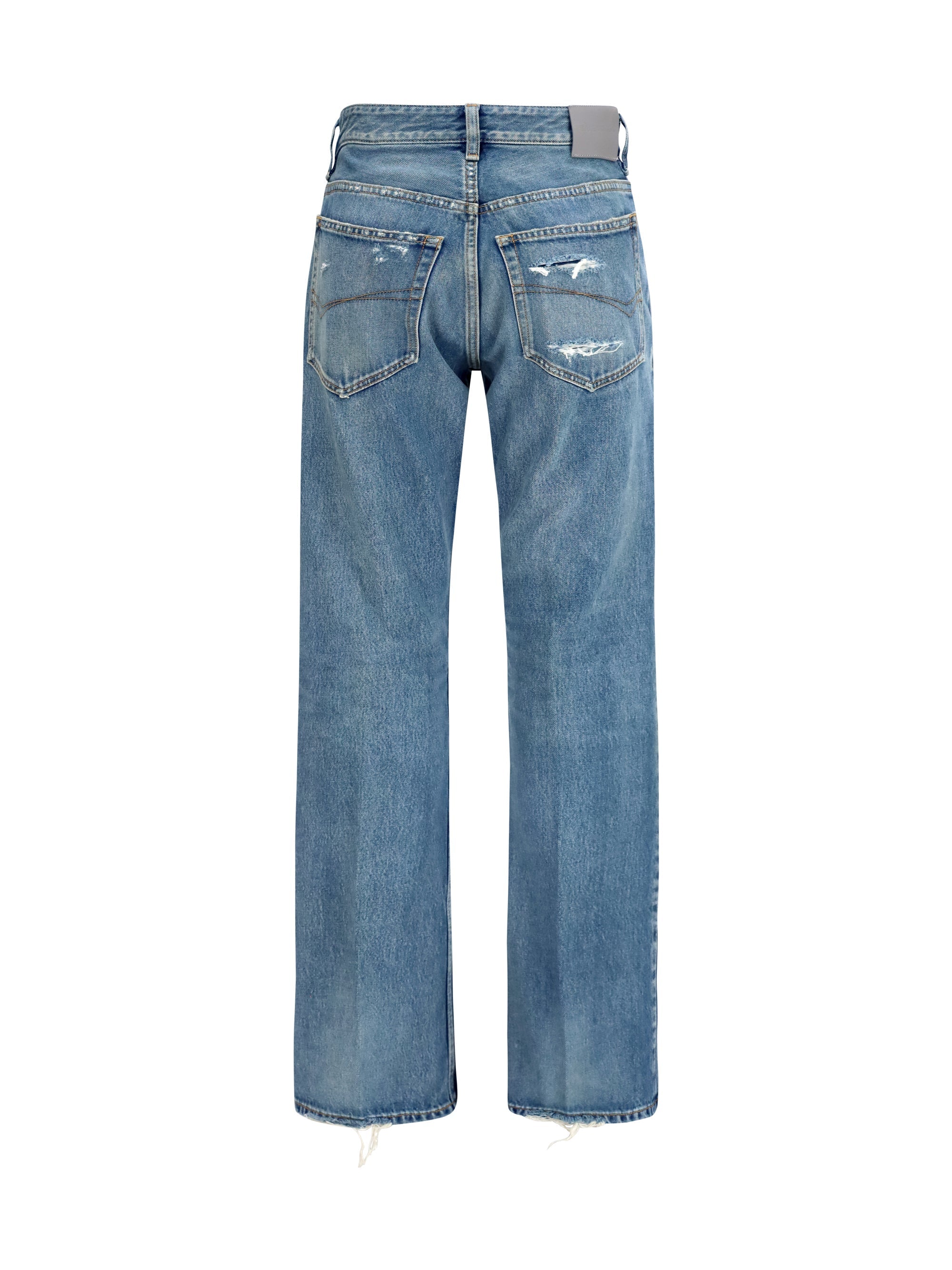 Balenciaga Women Straight-Leg Denim Jeans