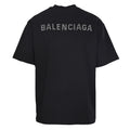 Balenciaga Short-Sleeve T-Shirt with Front and Back Rhinestone Embellishments