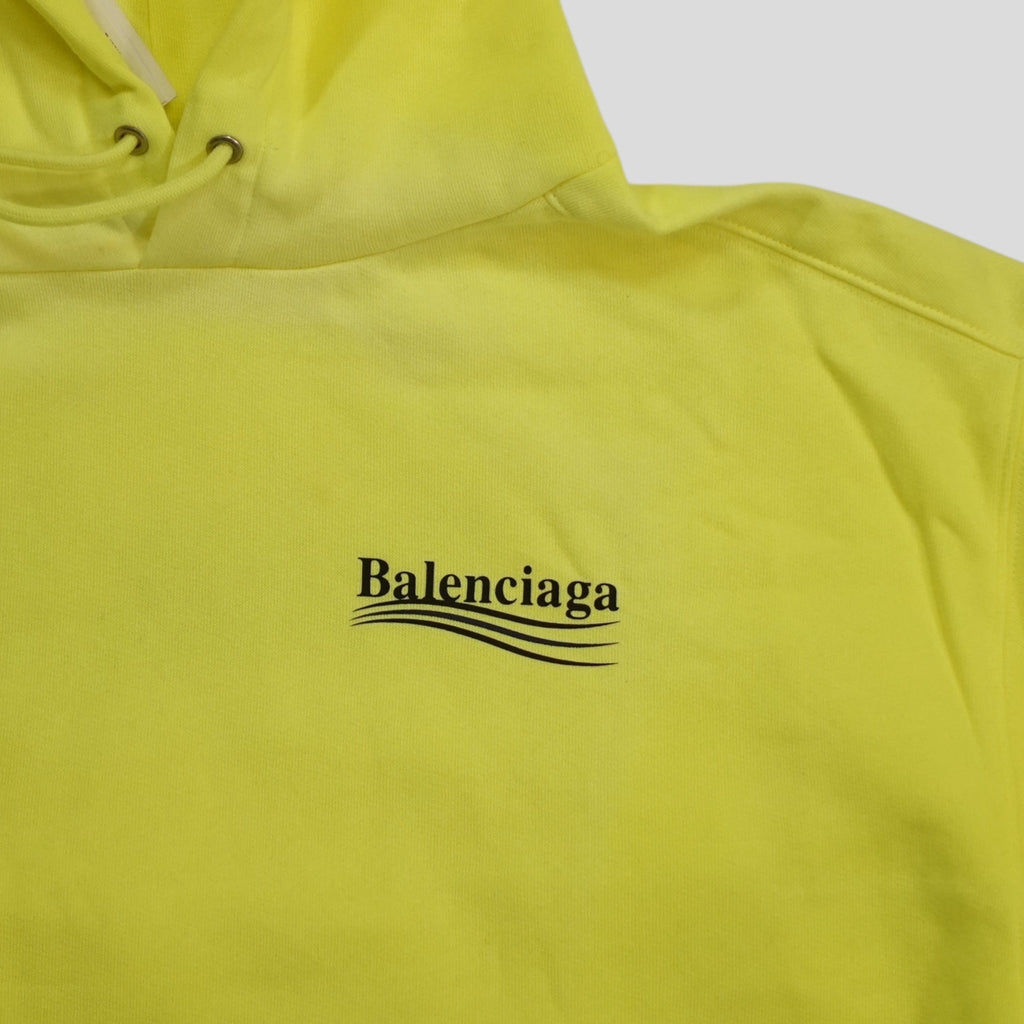 Balenciaga Campaign Hoodie in Neon Green