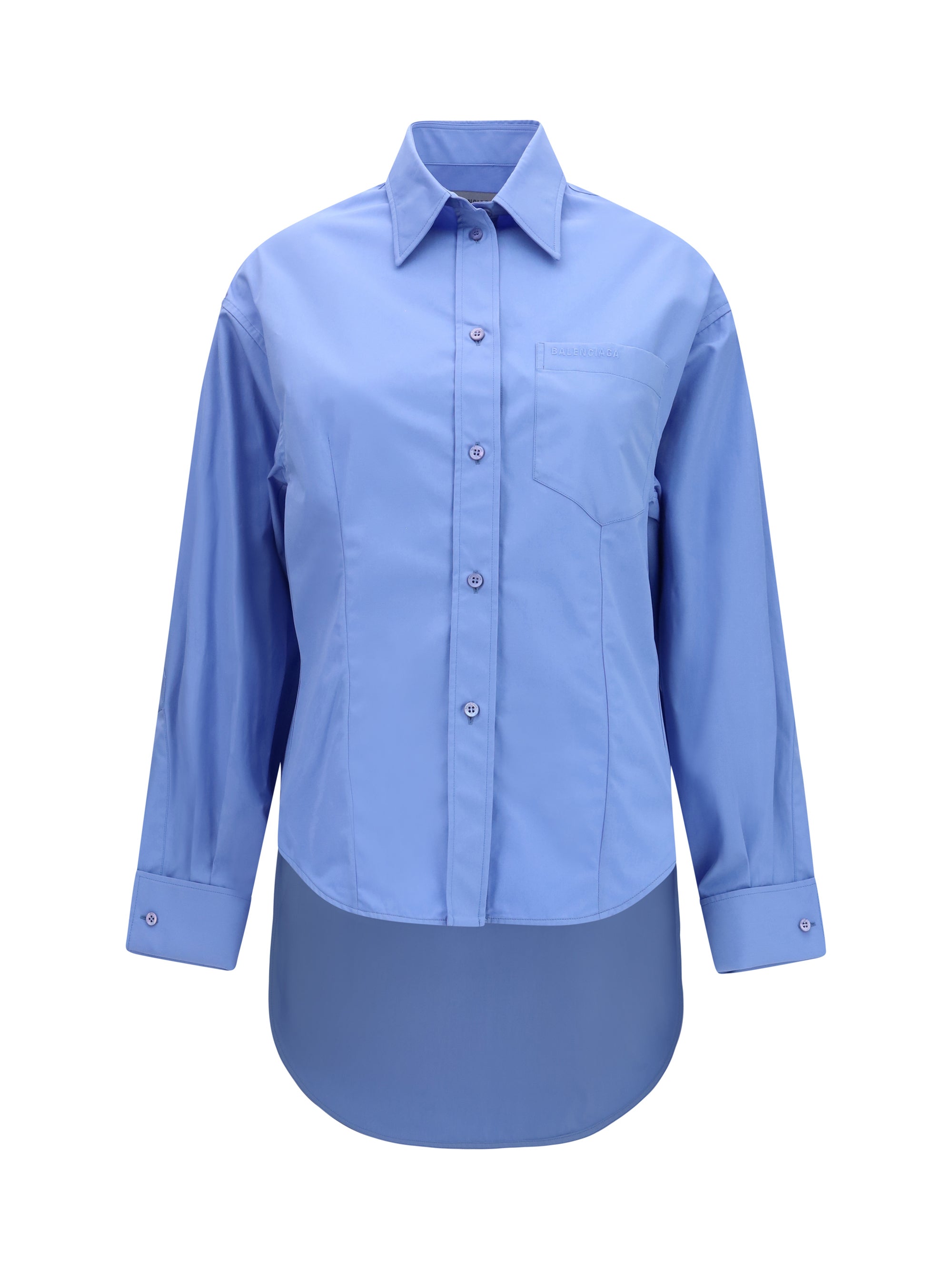 Balenciaga Women Asymmetric Long-Sleeve Shirt