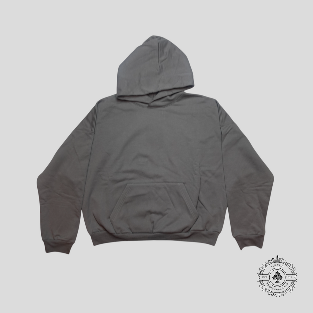 Balenciaga Wash Tag Print Oversized Hoodie in Grey