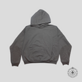 Balenciaga Wash Tag Print Oversized Hoodie in Grey