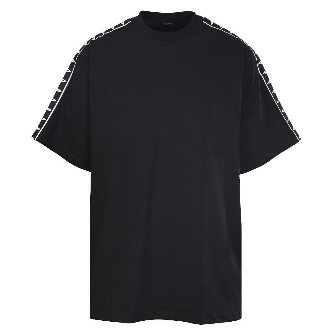 BALENCIAGA 3B Logo-Tape Short-Sleeve T-Shirt