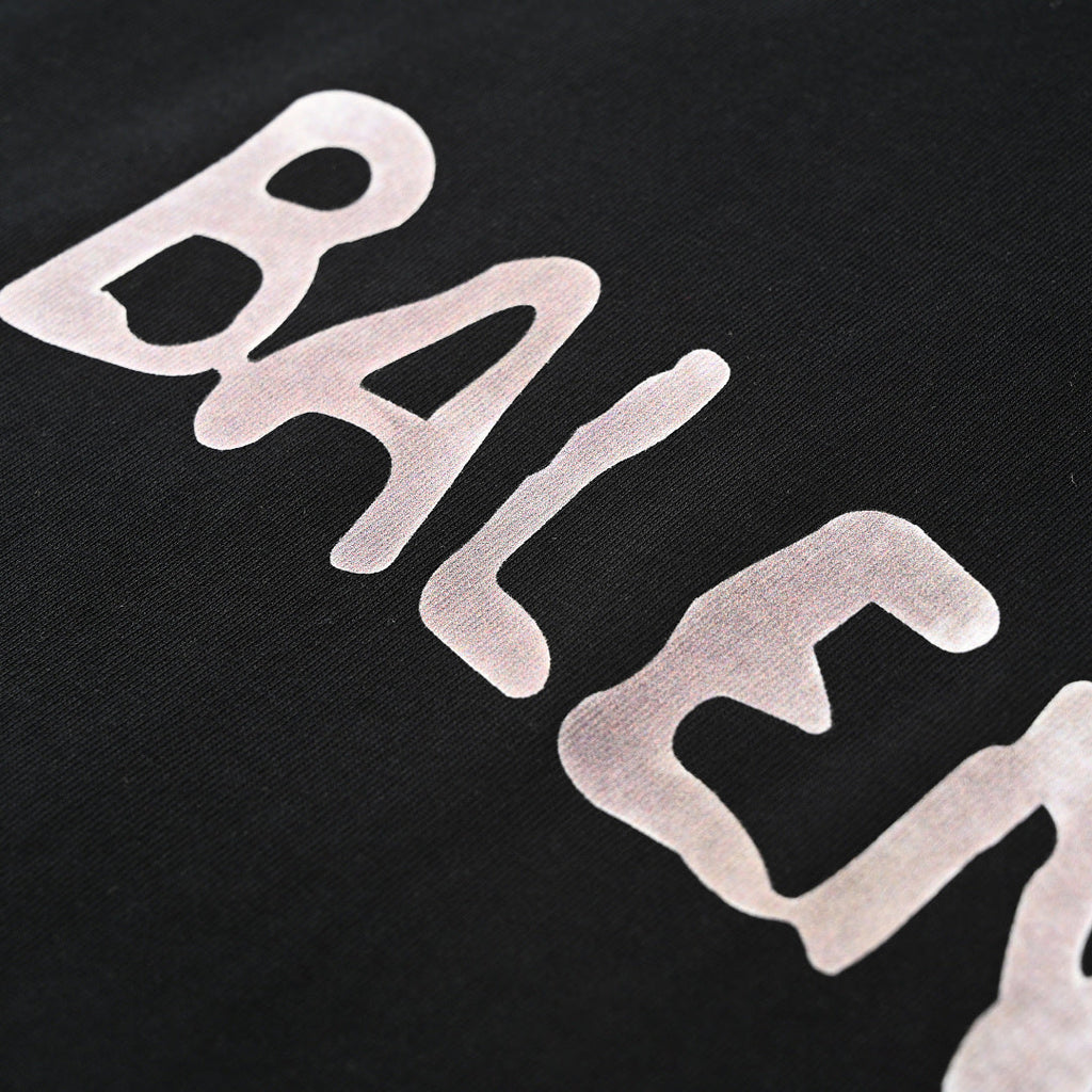 BALENCIAGA Distressed Double-B & Bitcoin Print Short-Sleeve T-Shirt