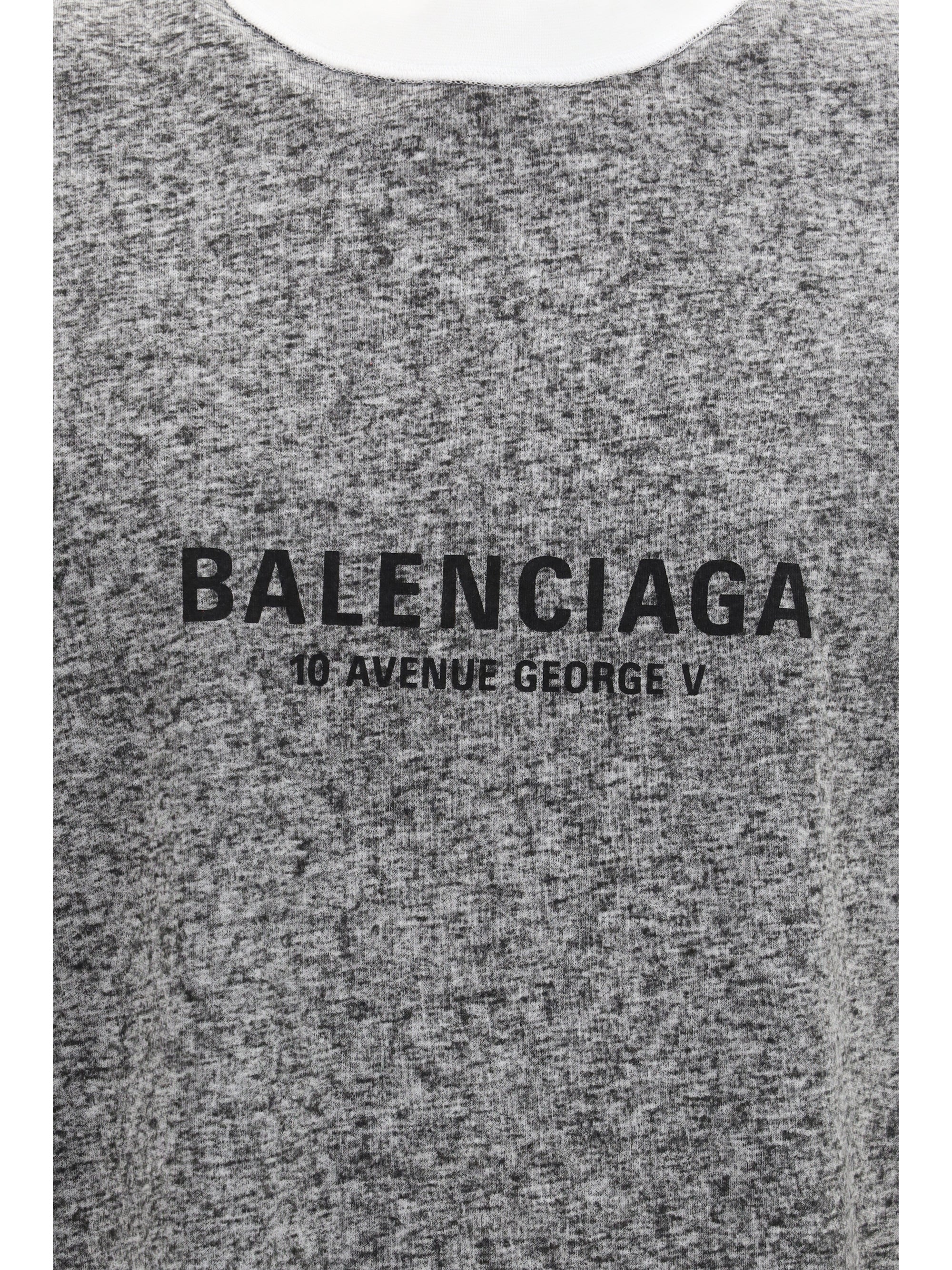 Balenciaga Oversized Mélange T-shirt Black Men