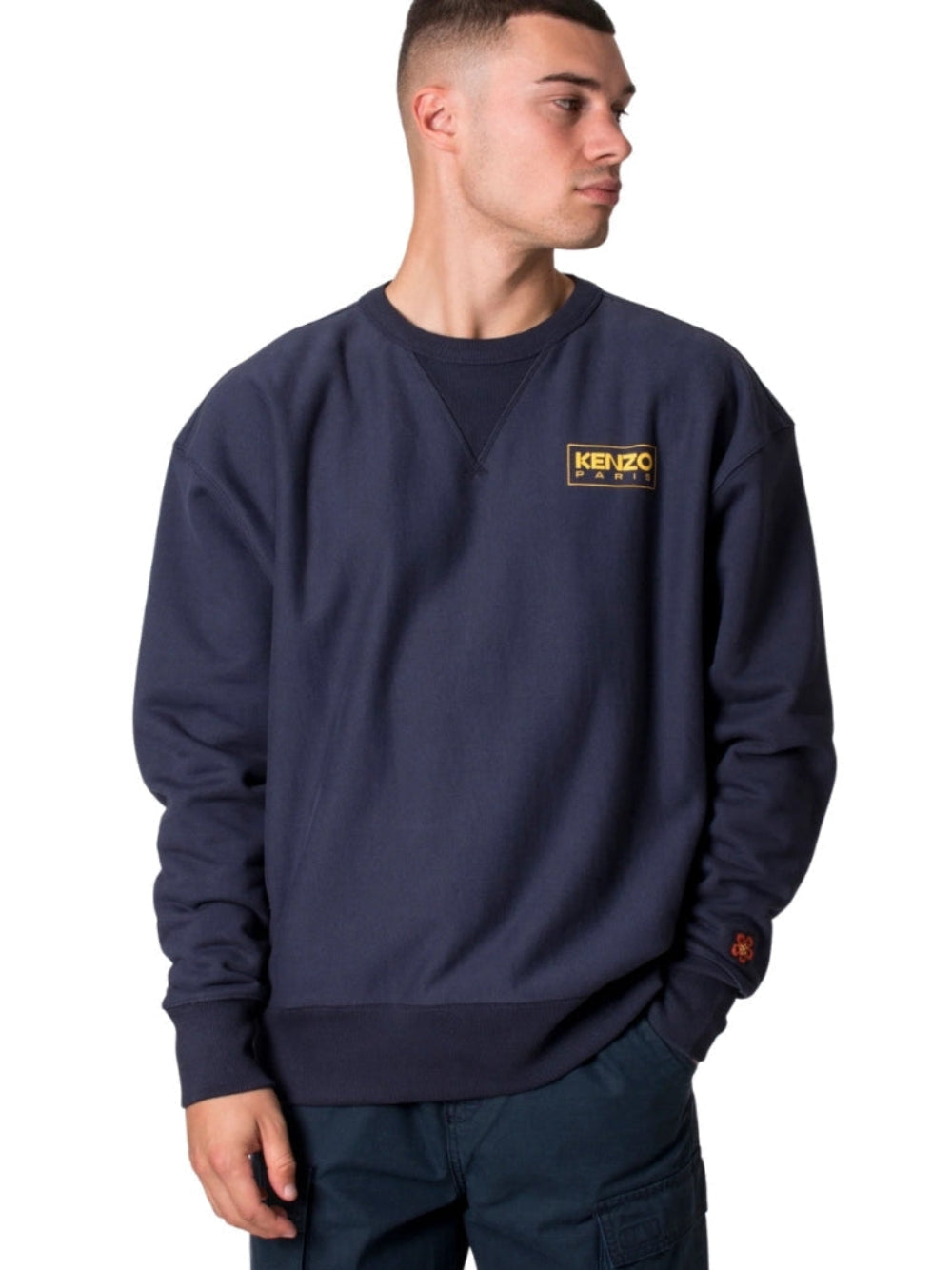 Kenzo Paris Outline Logo Navy Sweatshirt