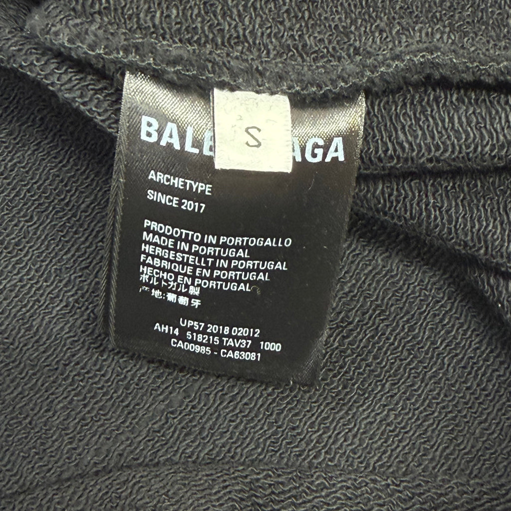 Balenciaga Black Logo Hoodie S (M) Women