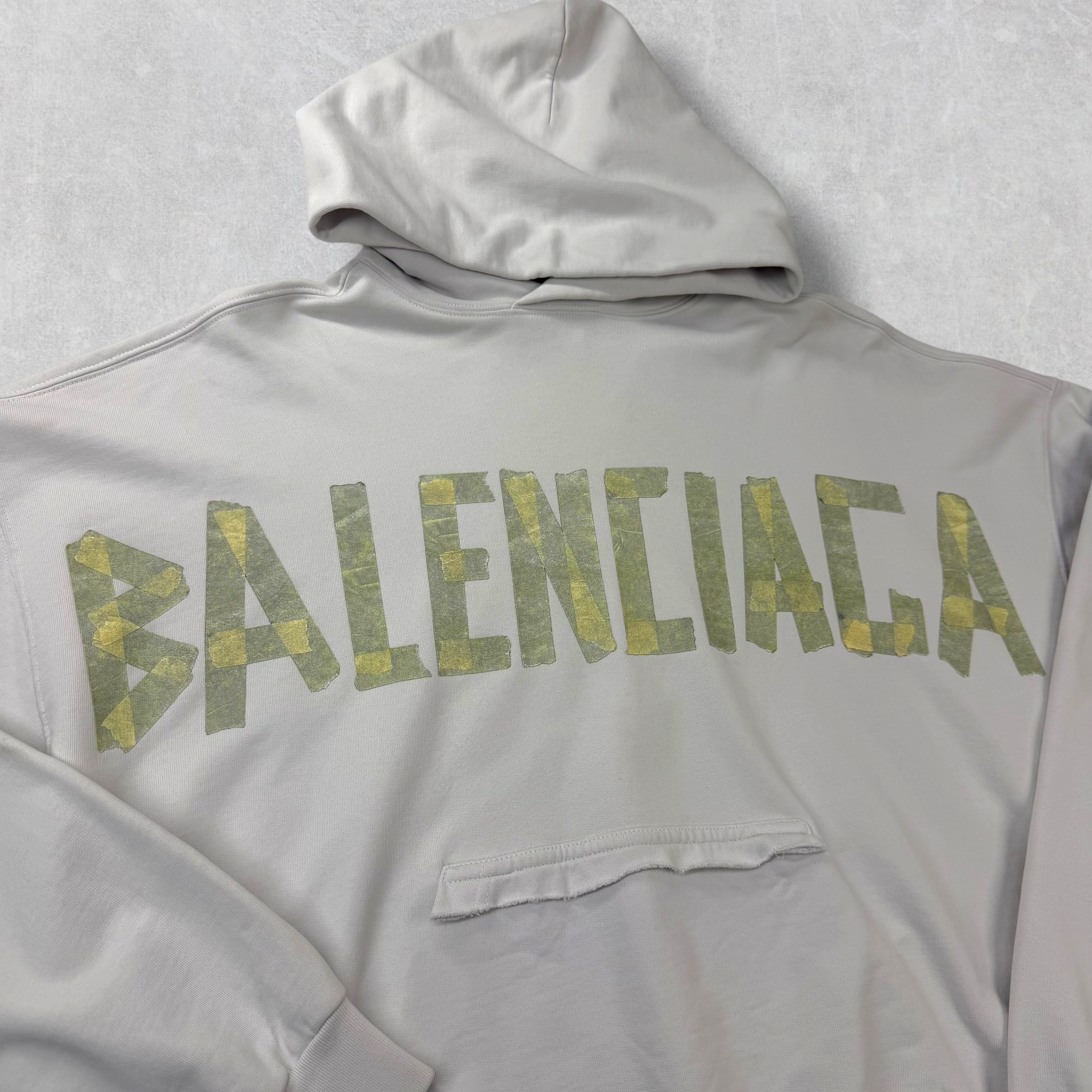 Balenciaga Tape Type Ripped Pocket Oversized Hoodie XS (L) Women