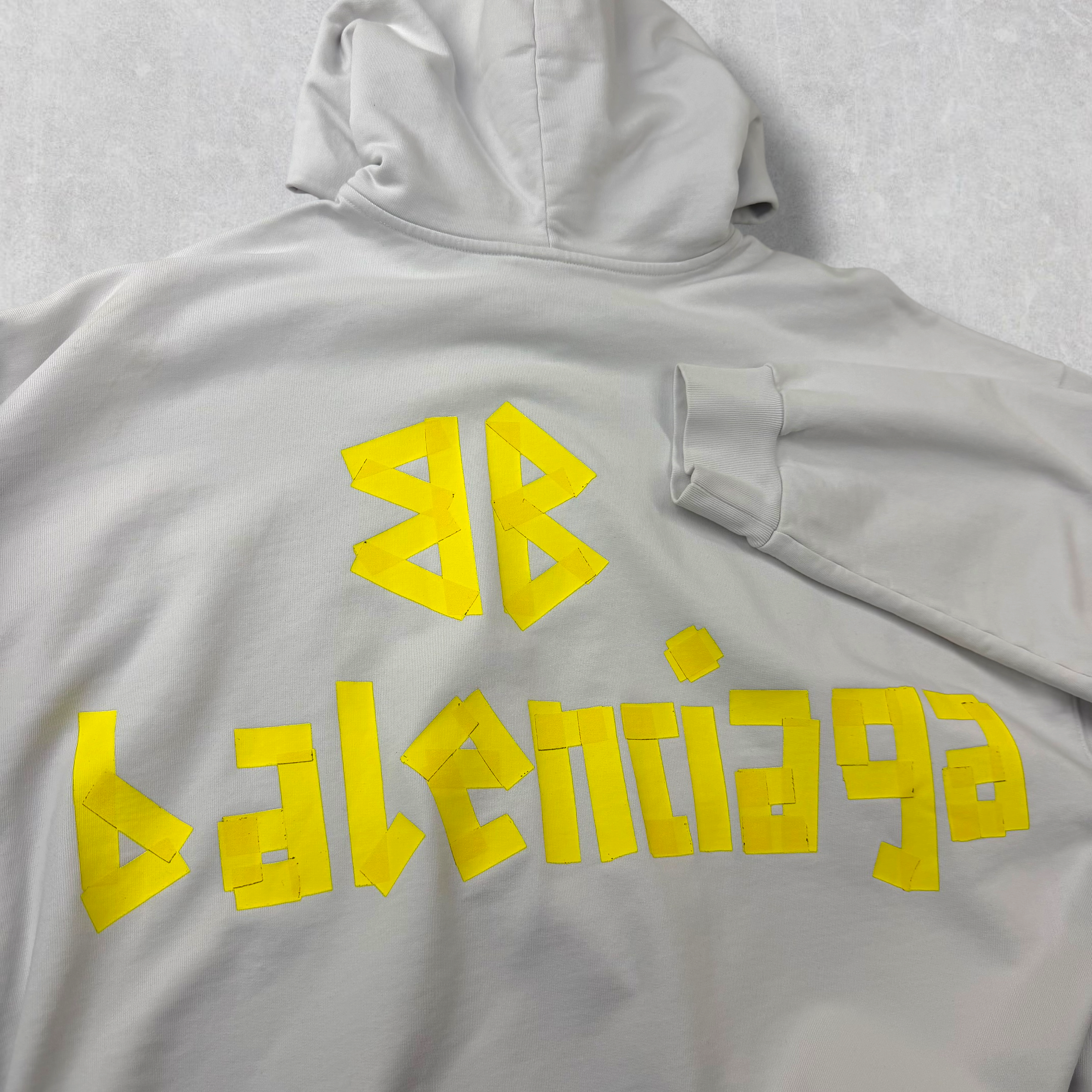 Balenciaga Tape Type Ripped Pocket Oversized Hoodie XS (L) Women