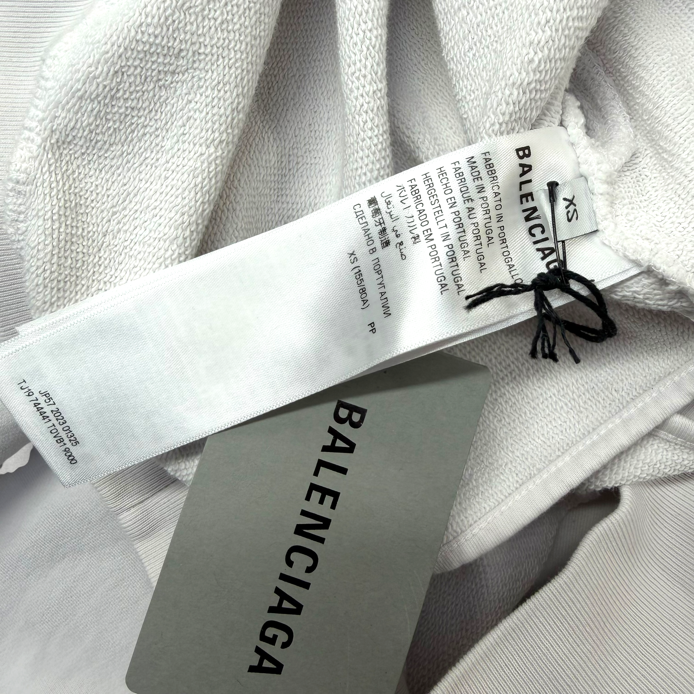 Balenciaga Tape Type Ripped Pocket Oversized Hoodie XS (L) Women