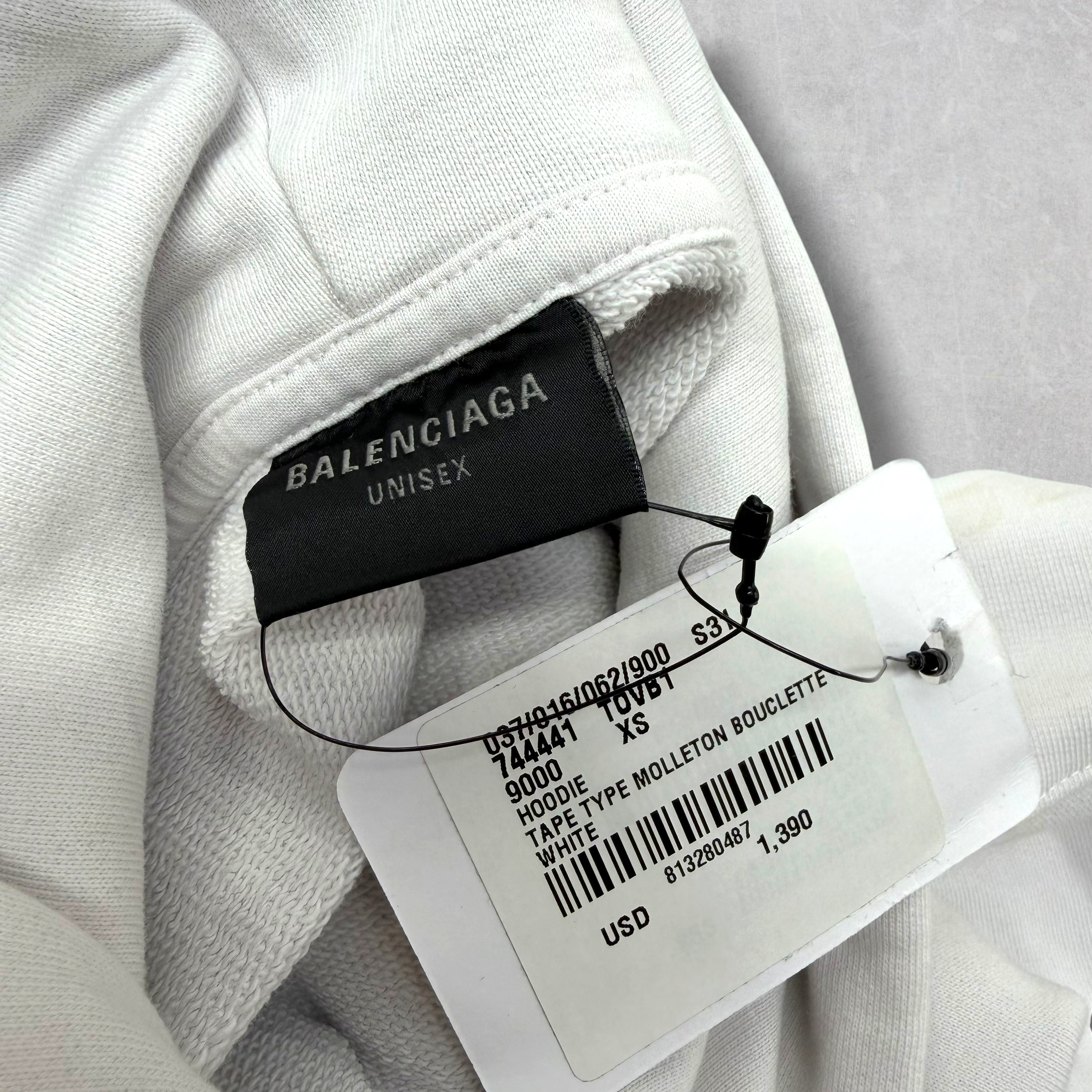 Balenciaga Tape Type Ripped Pocket Oversized Hoodie XS (L) Women