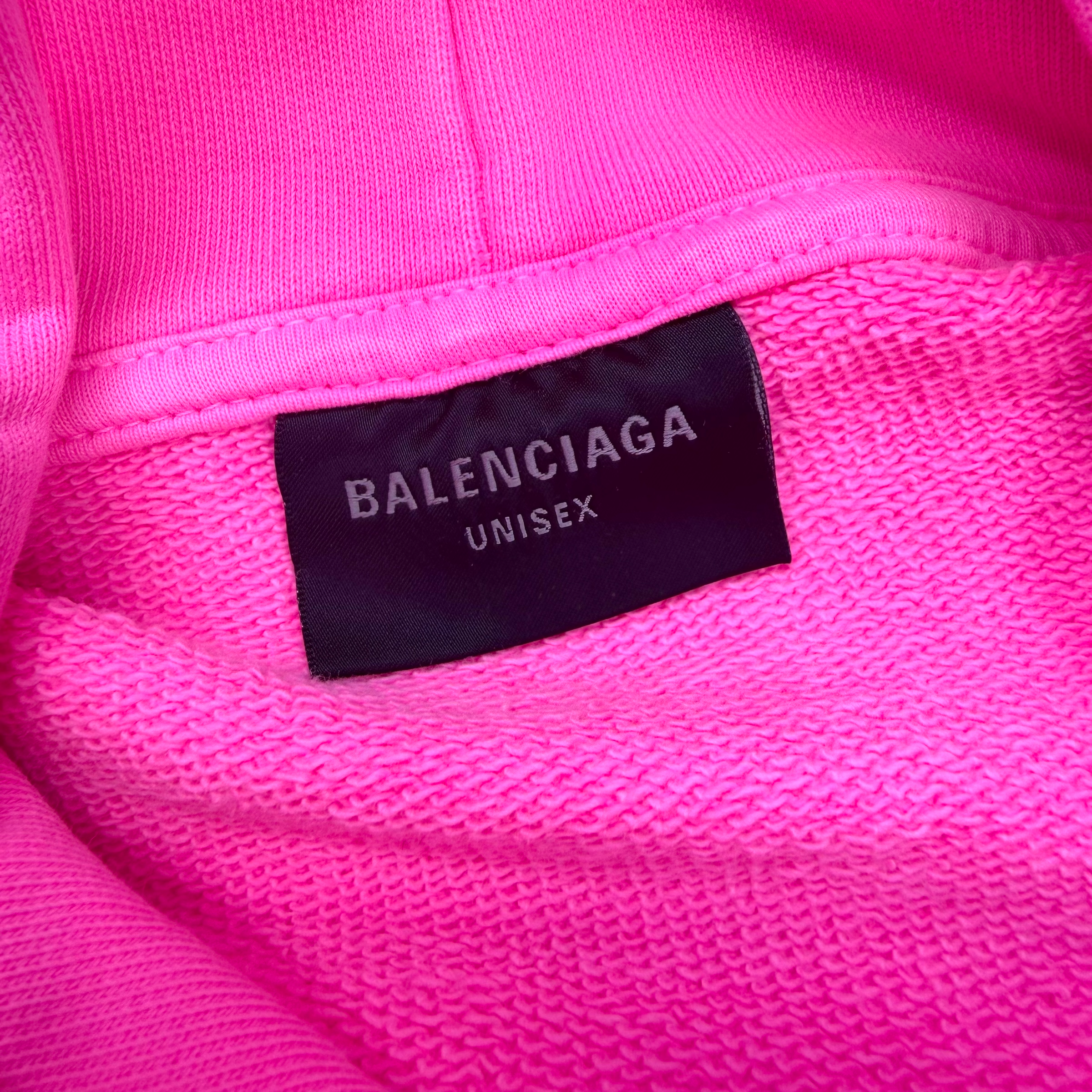 Balenciaga Back Print Bright Pink Medium Fit Hoodie M (L) Women