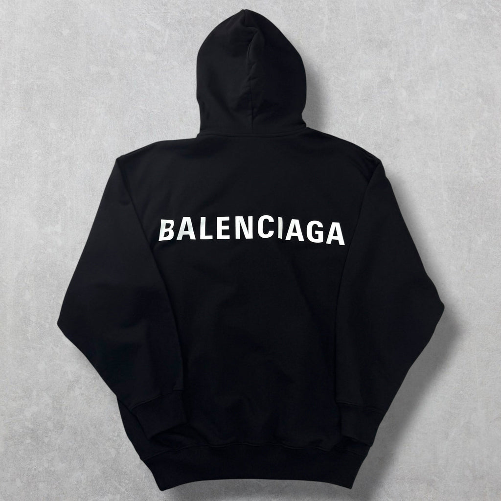 Balenciaga Black Logo Hoodie S (M) Women