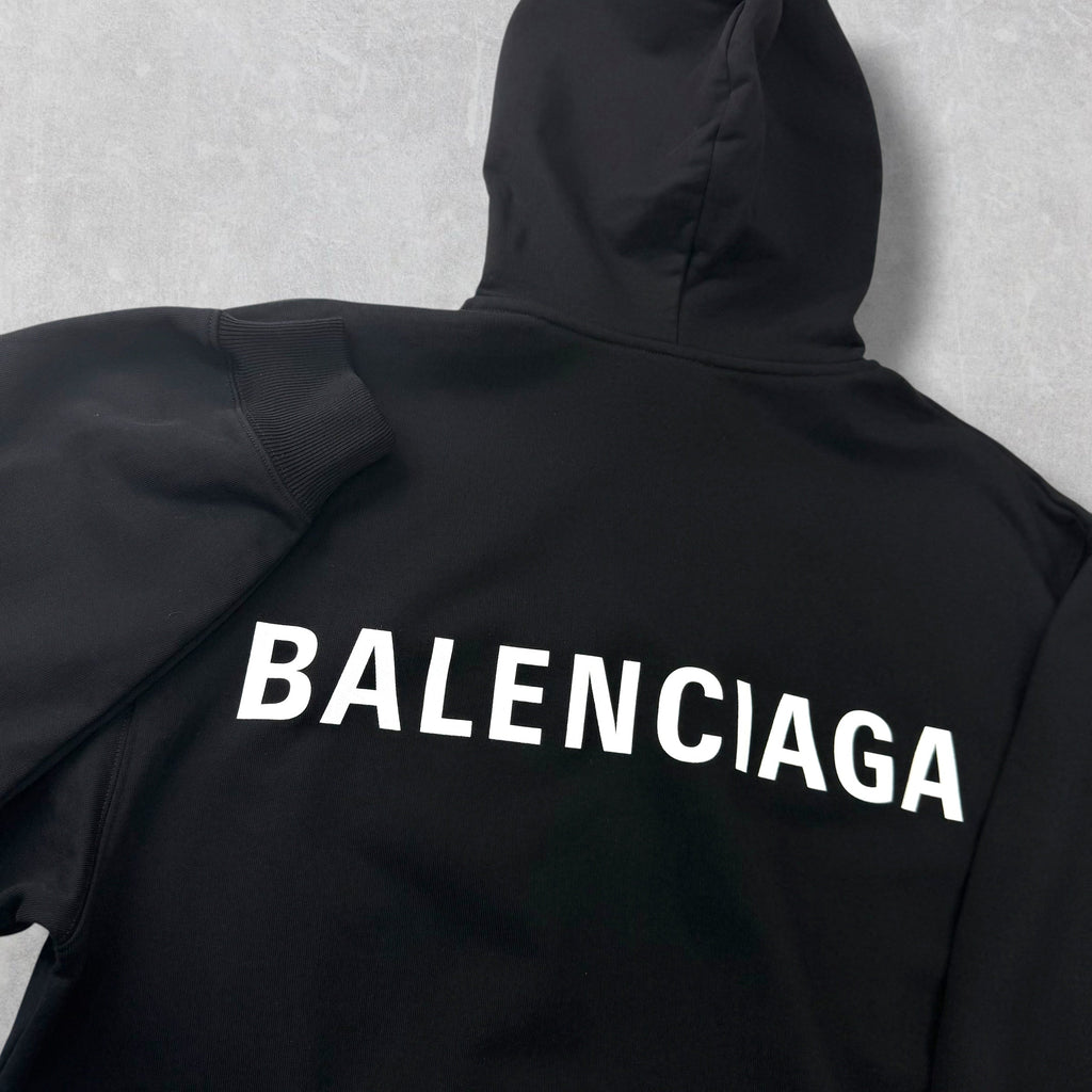 Balenciaga Black Logo Hoodie S (M) Women