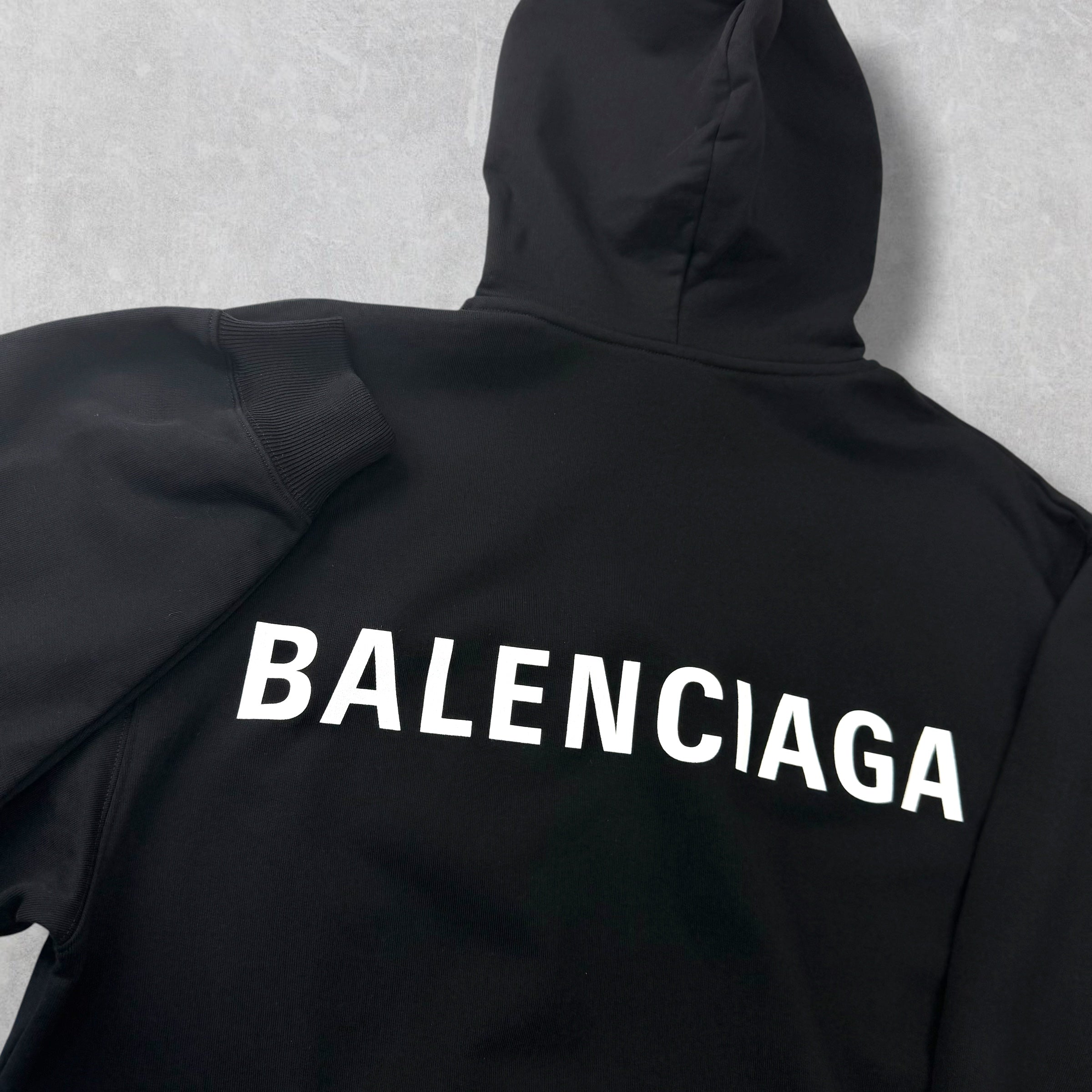 Balenciaga Black Logo Hoodie S (M) Women