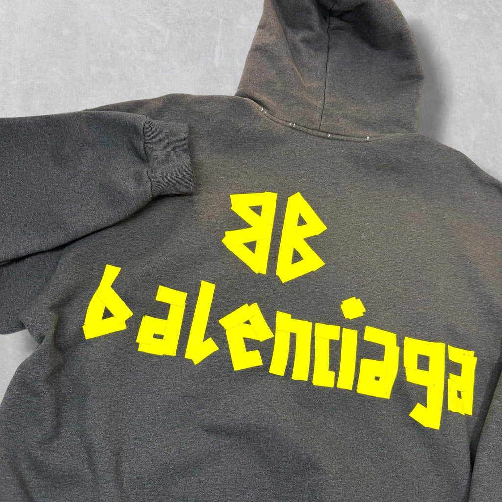 Balenciaga Tape Type Ripped Hoodie S (L) Women