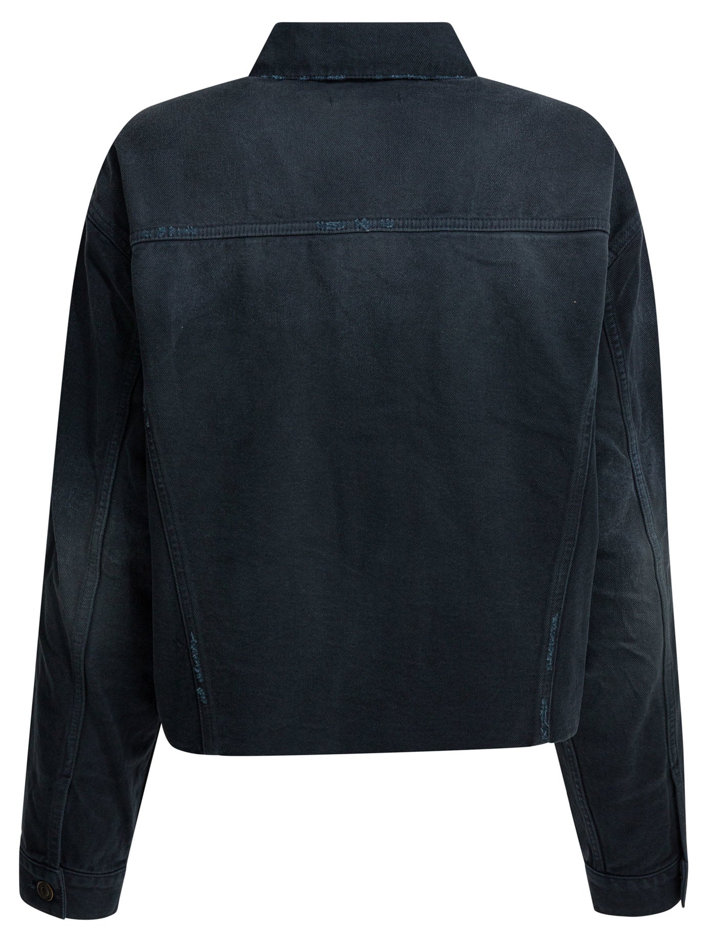 Balenciaga Denim Jacket Old Effect Blue Women