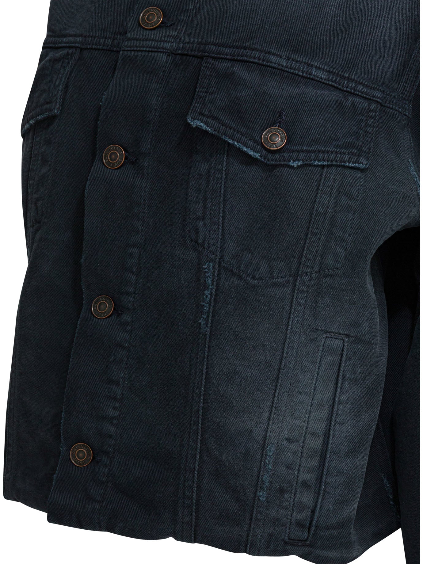 Balenciaga Denim Jacket Old Effect Blue Women