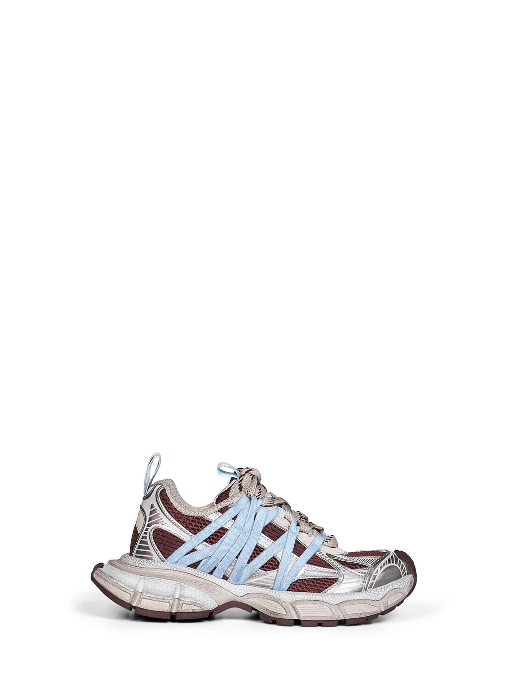 Balenciaga Women Brown And Beige And Blue 3Xl Interlace Sneakers