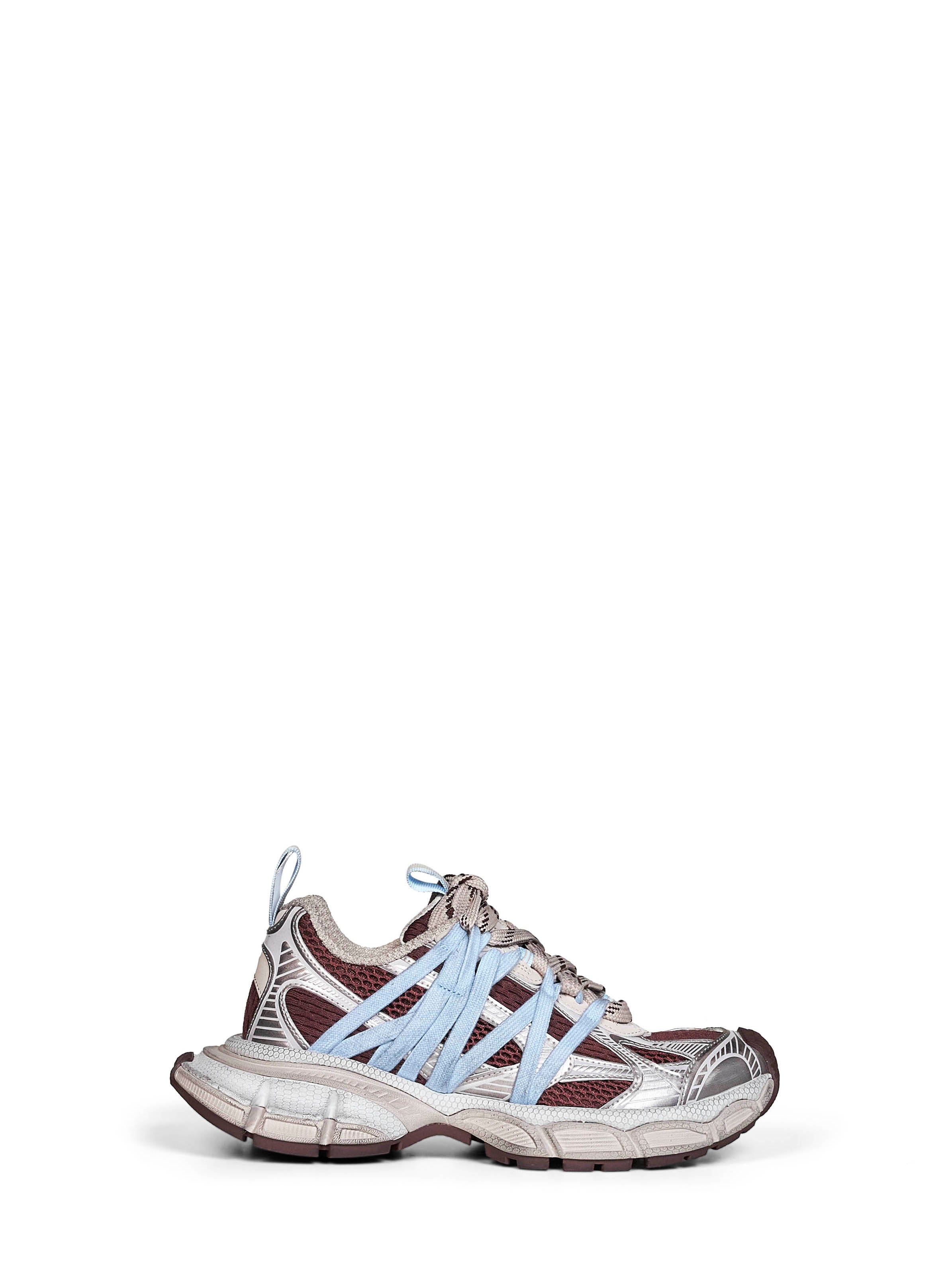 Balenciaga Women Brown And Beige And Blue 3Xl Interlace Sneakers