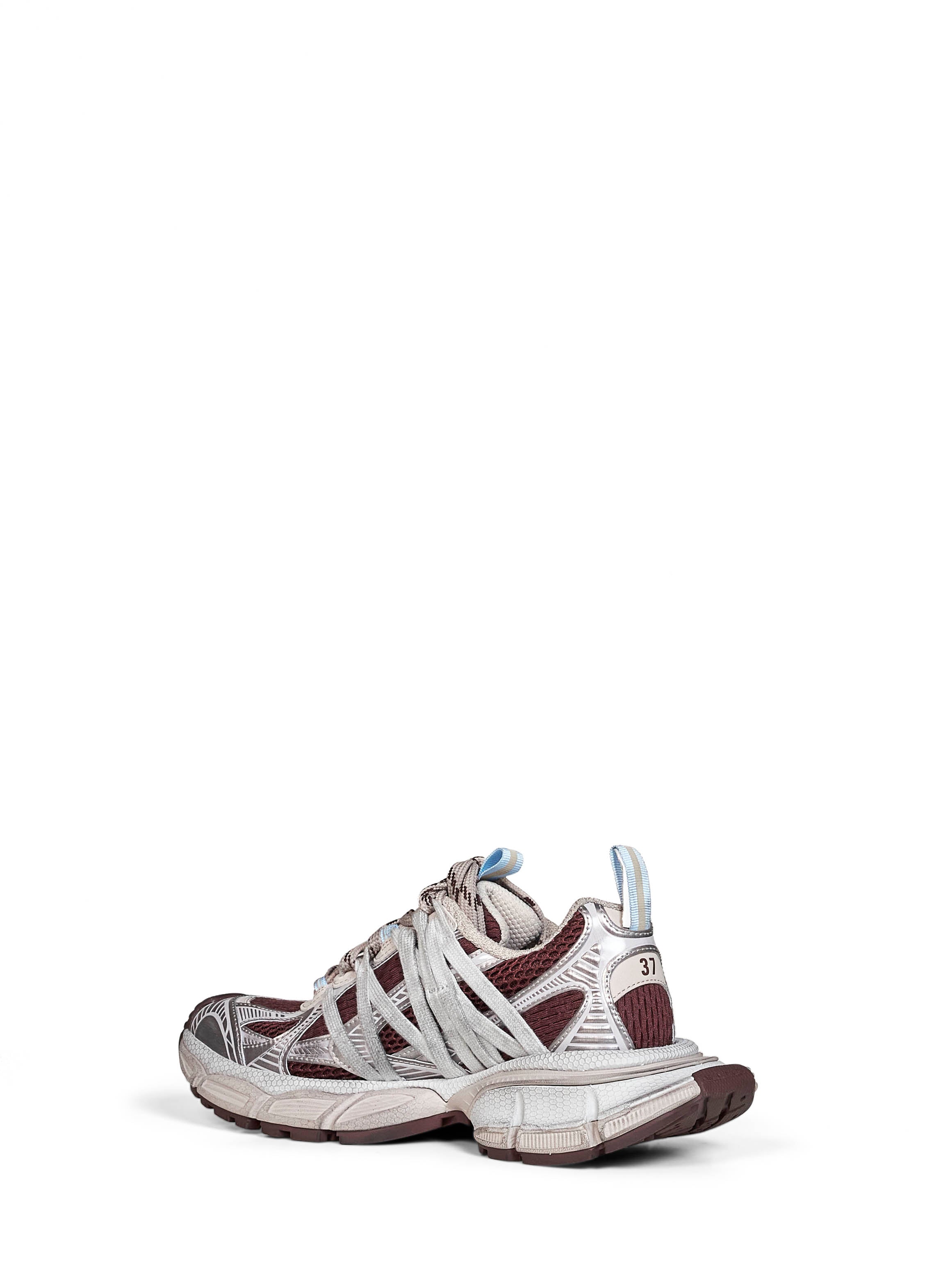 Balenciaga Women Brown And Beige And Blue 3Xl Interlace Sneakers