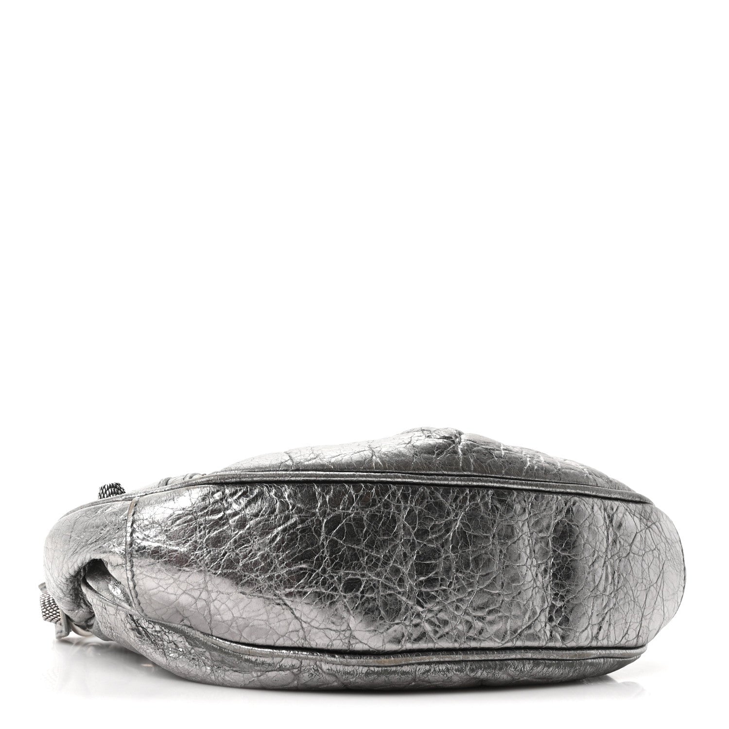 Metallic Agneau Arena Le Cagole Shoulder Bag XS Silver