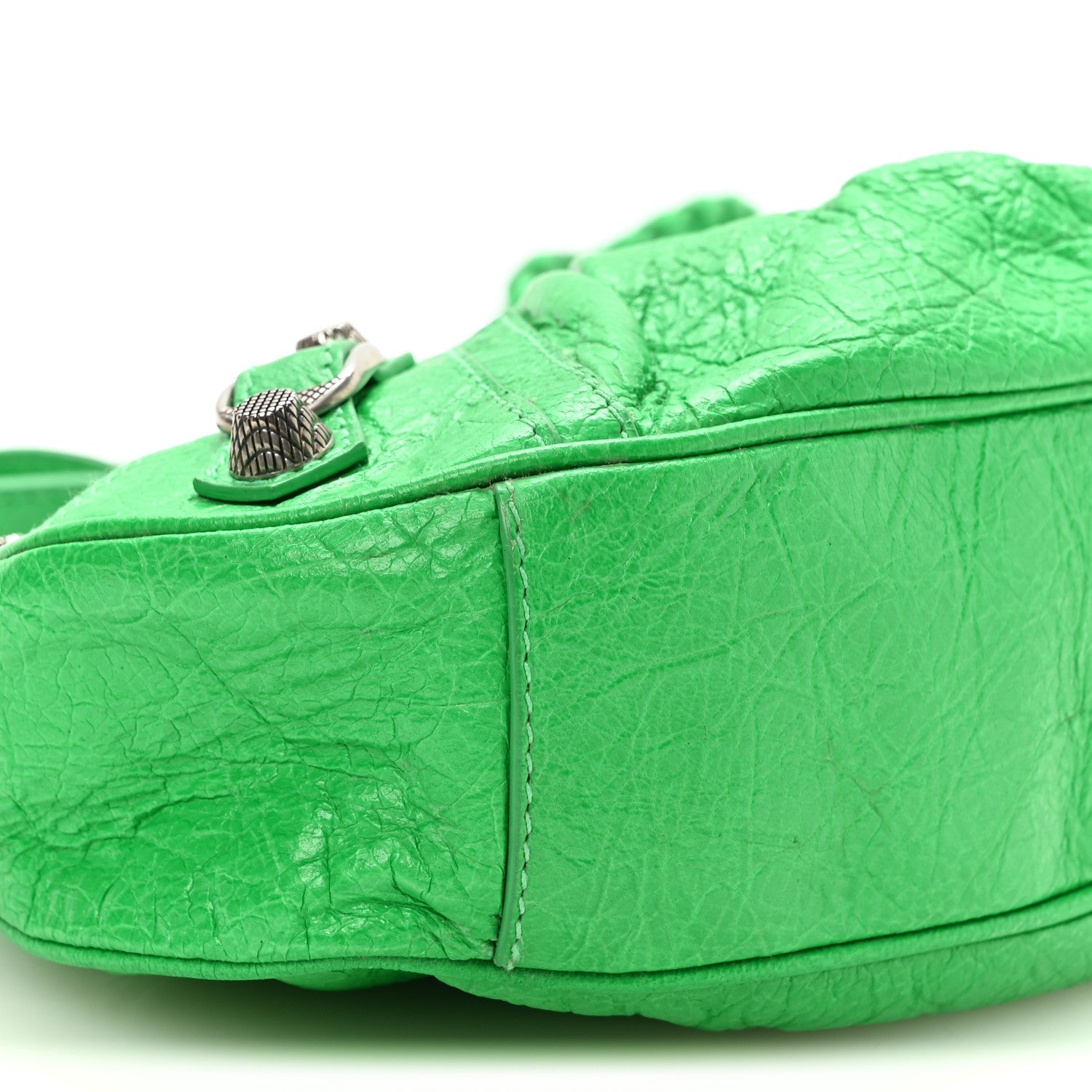 Agneau Arena Le Cagole Shoulder Bag XS Vivid Green