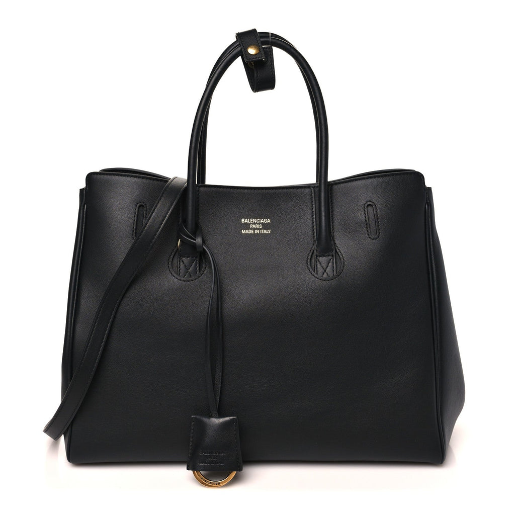 Smooth Calfskin Hampton Carry All Bag Black