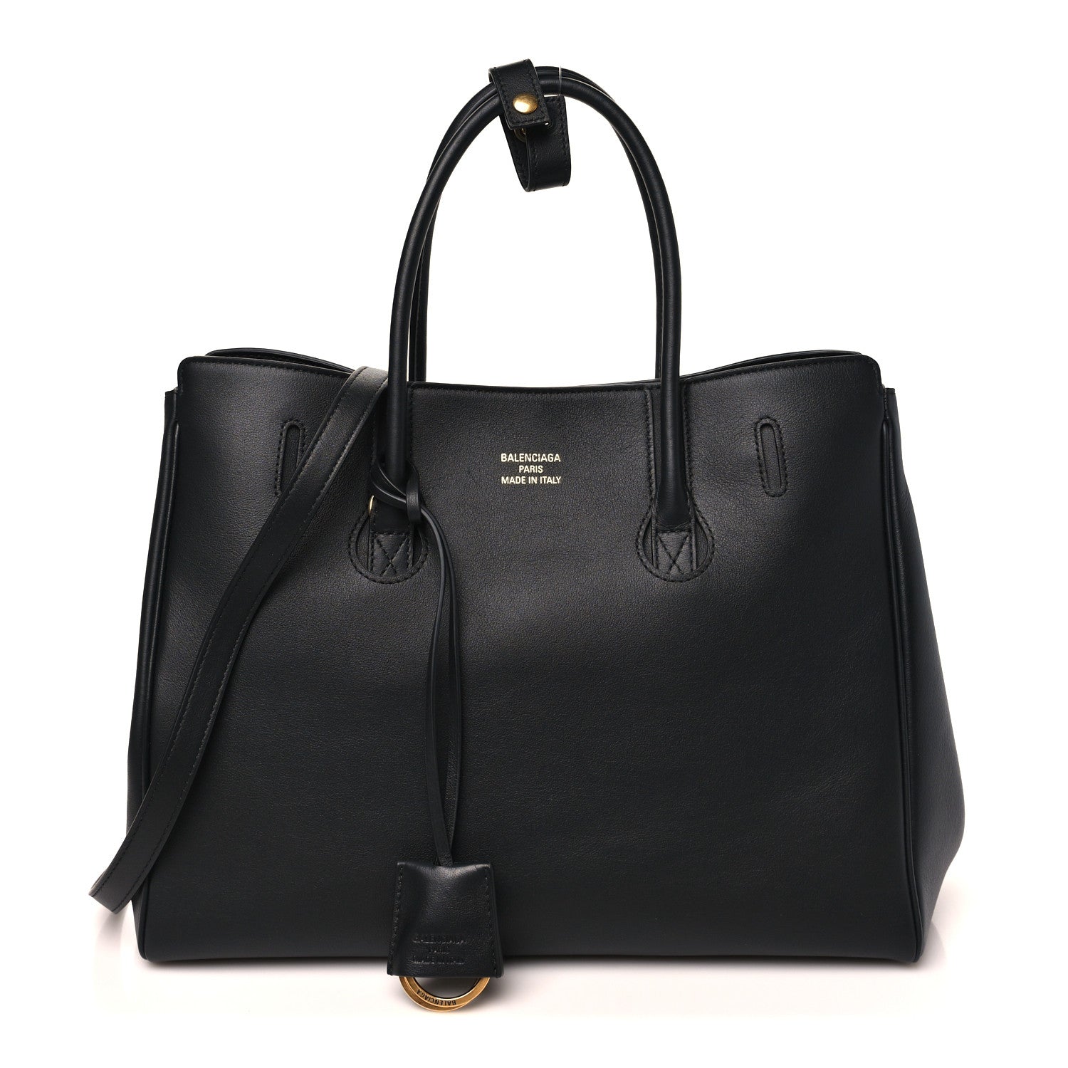 Smooth Calfskin Hampton Carry All Bag Black