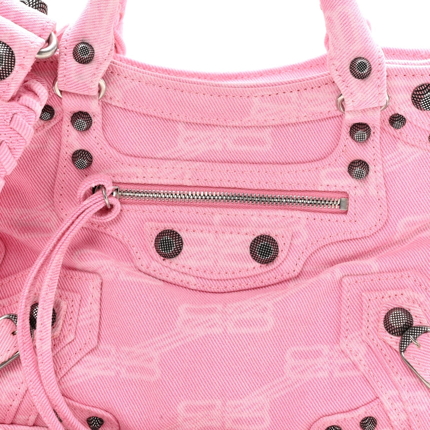 Denim BB Monogram Neo Cagole Handbag XS Pink