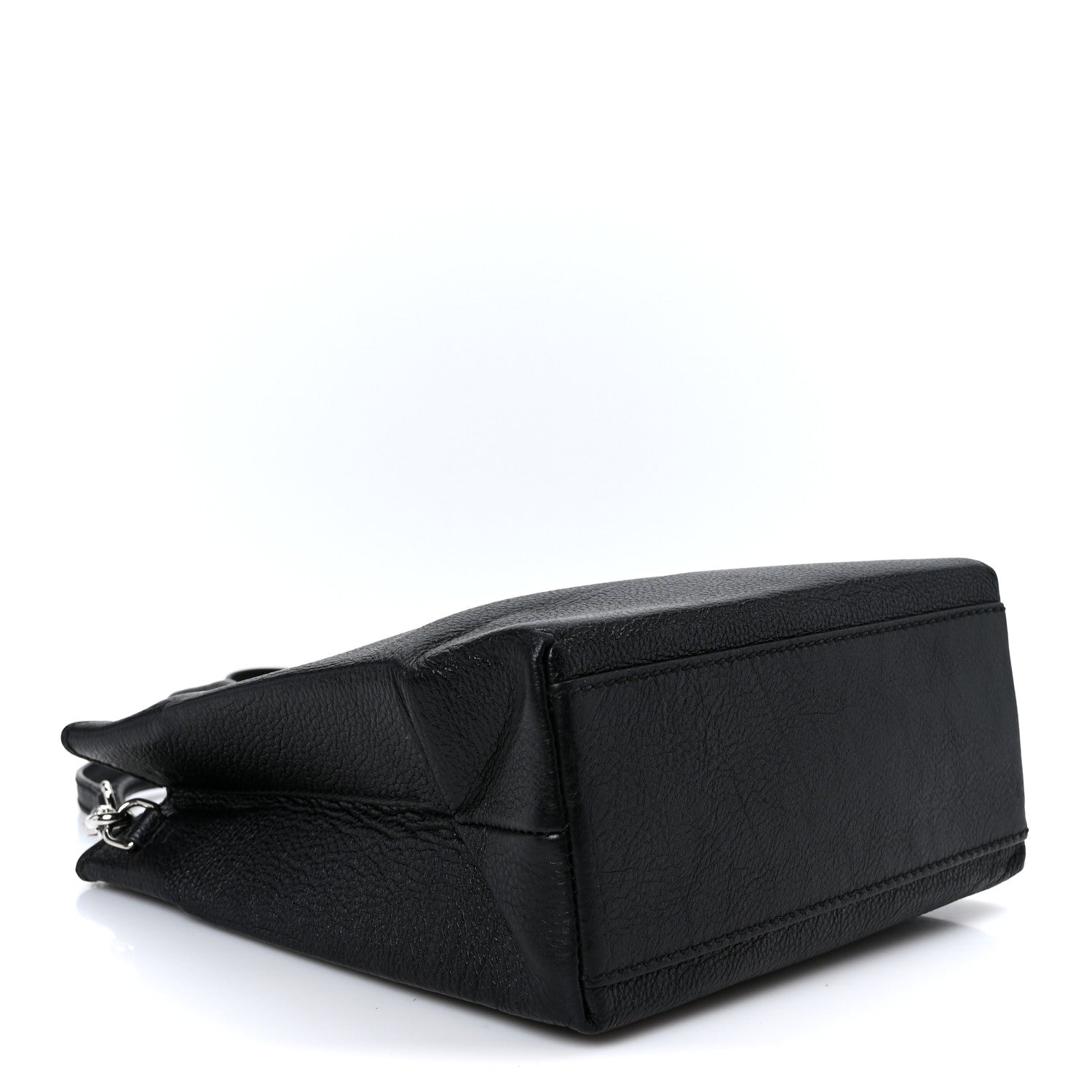 Calfskin Logo XXS Shopping Tote Black