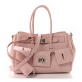 Smooth Calfskin Mini Bel Air Carry All Bag Suede Pink