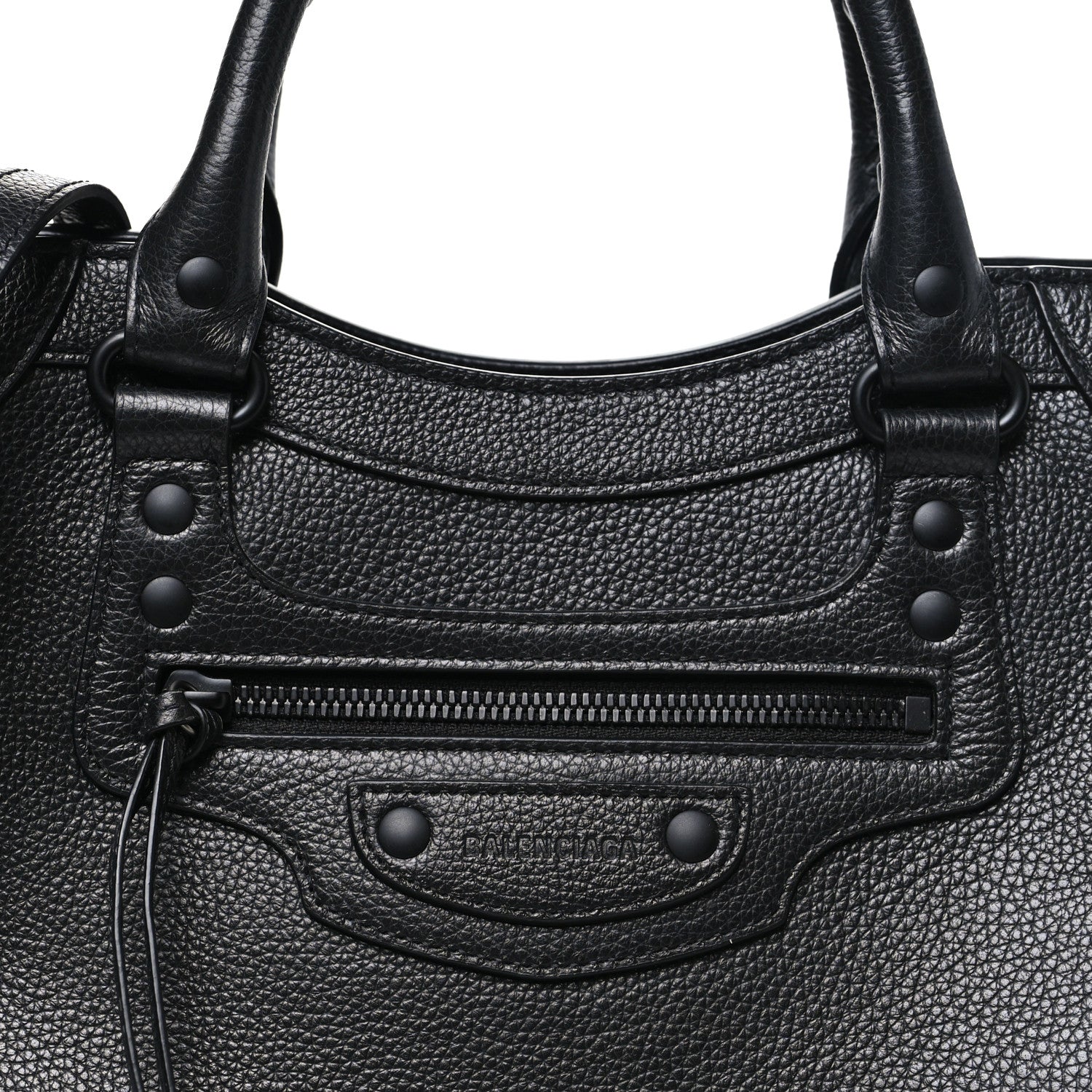 Grained Calfskin Neo Classic Black Hardware S City  Black