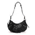 Agneau Arena Small Le Cagole Shoulder Bag Black