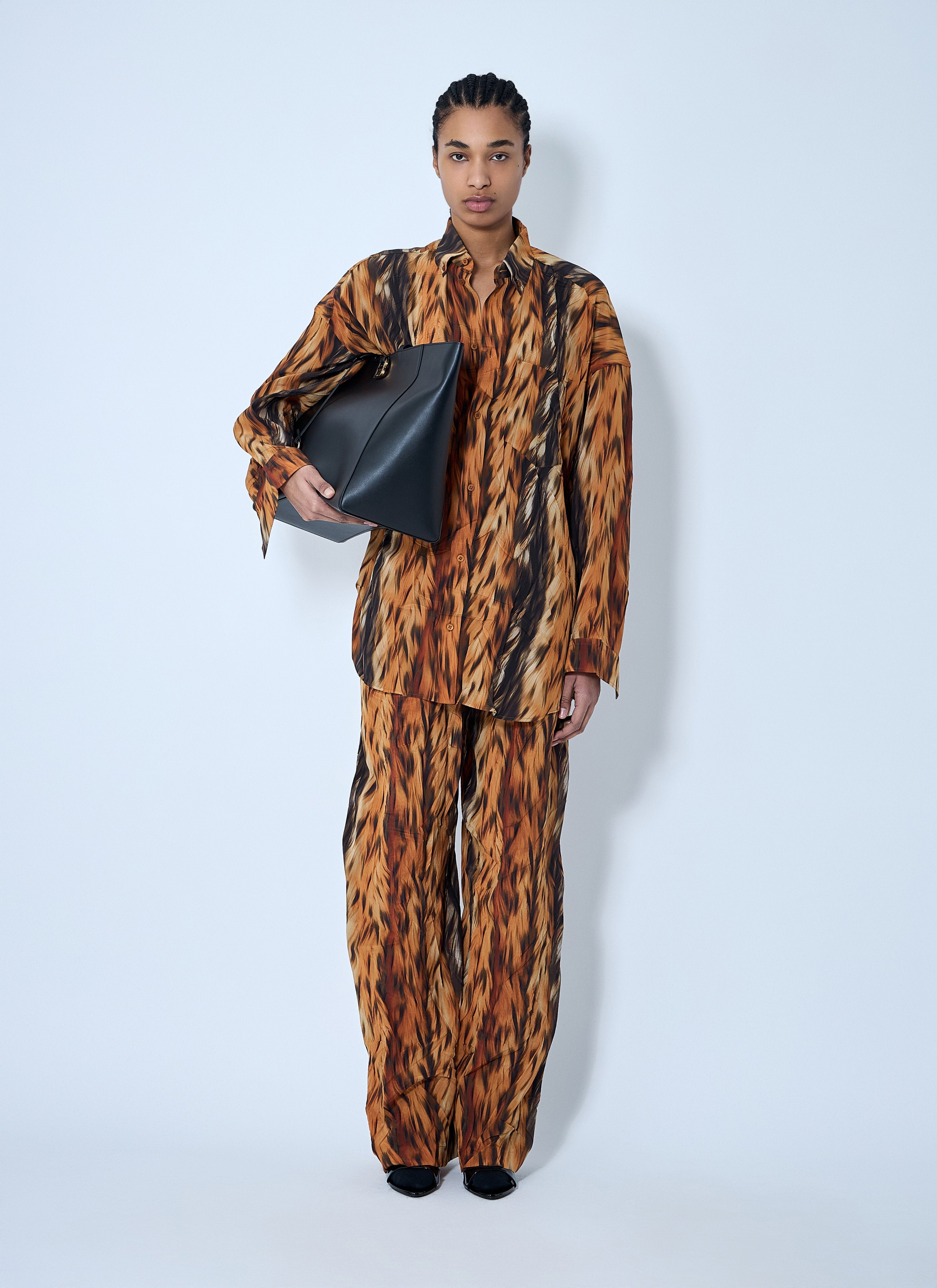 Balenciaga Women Ai Croc Silk Pants