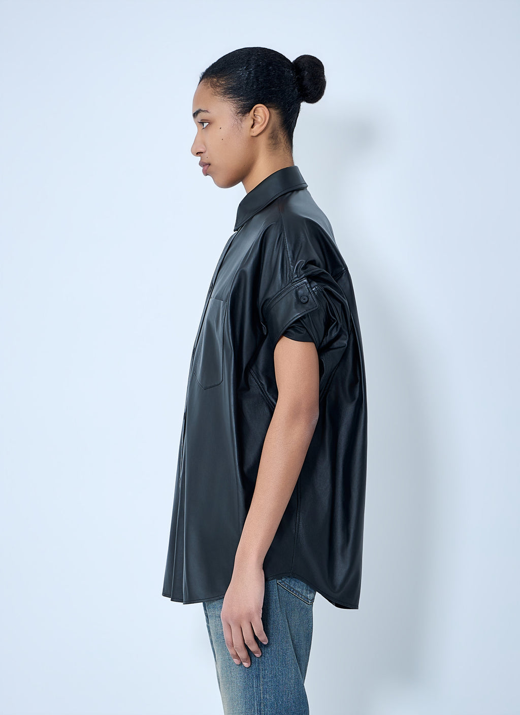 Balenciaga Women Tucked Sleeve Shirt
