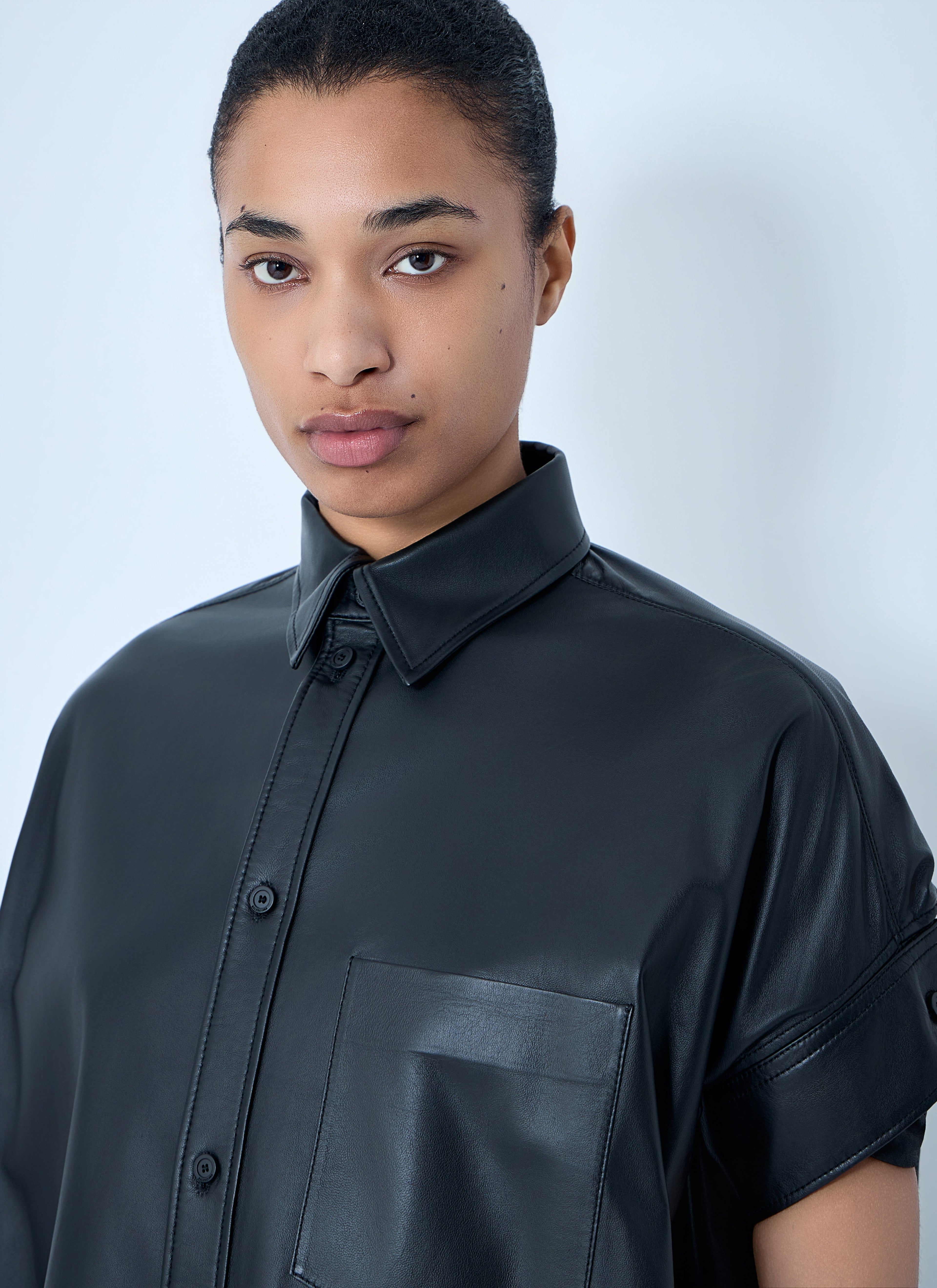 Balenciaga Women Tucked Sleeve Shirt