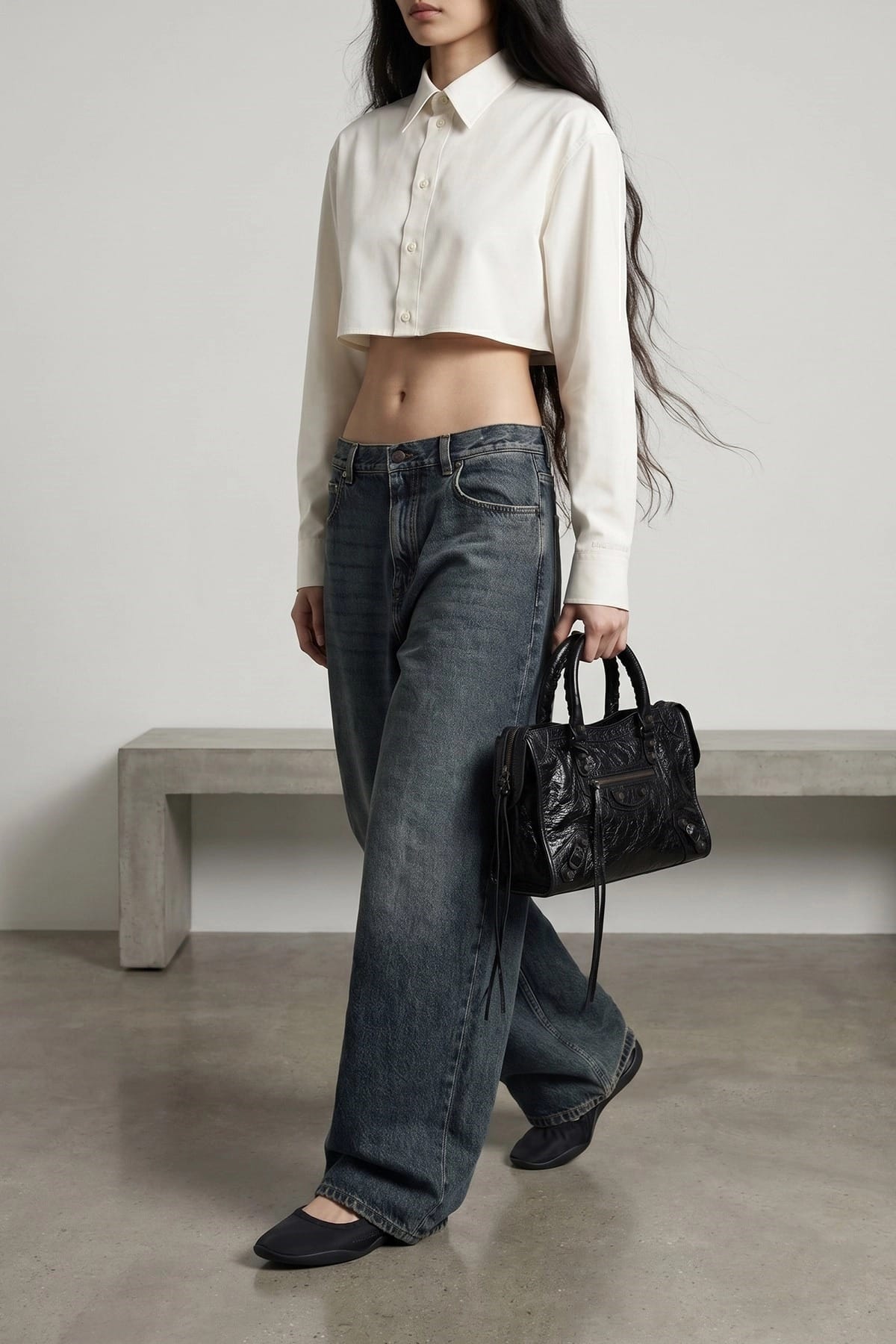 Balenciaga Baggy Stone-Washed Jeans
