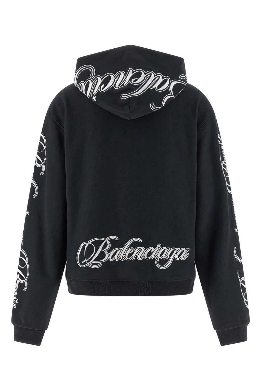 Balenciaga Cursive Embroidered Hoodie Women