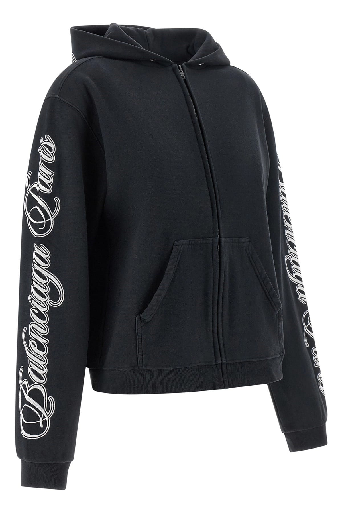 Balenciaga Cursive Embroidered Hoodie Women