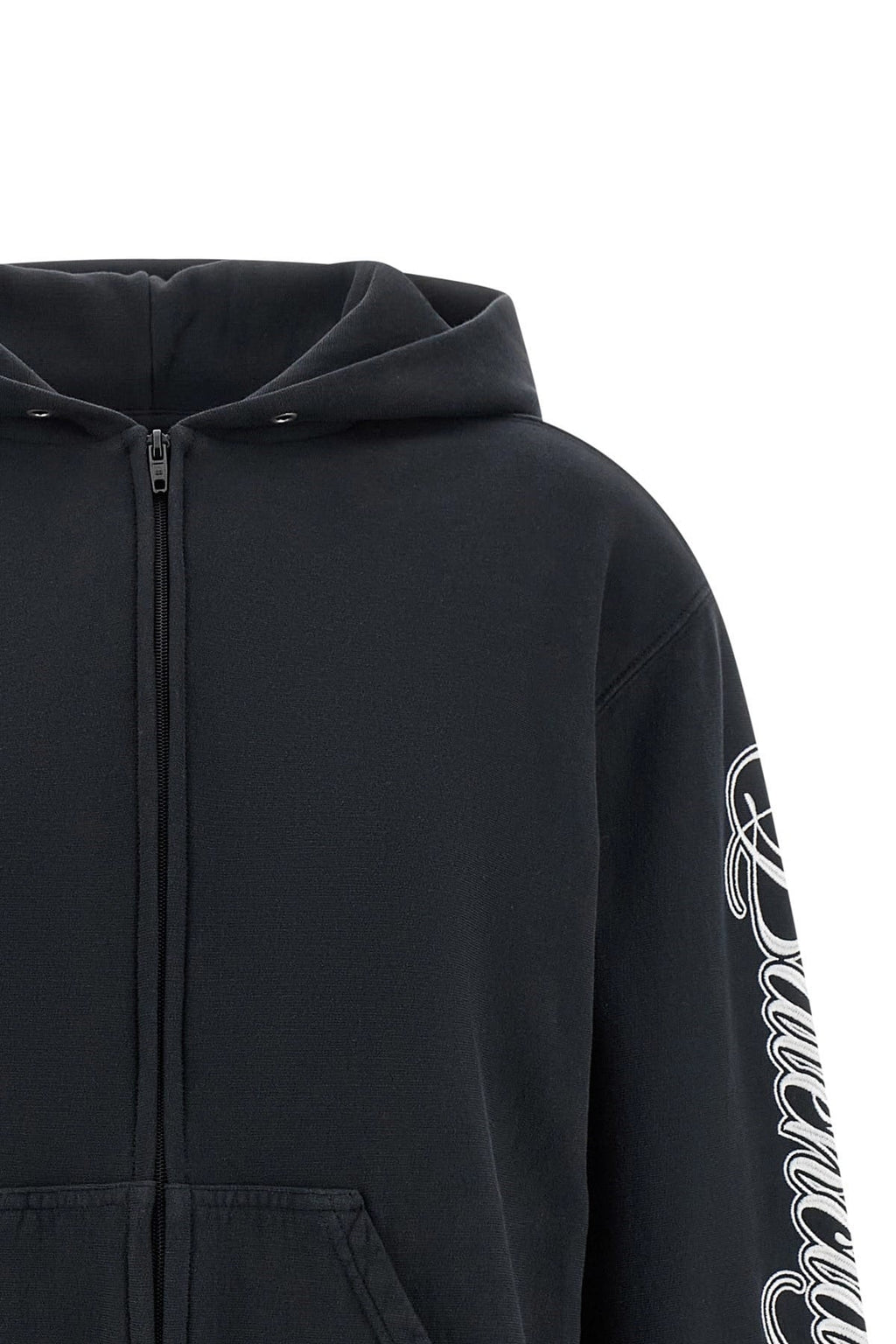 Balenciaga Cursive Embroidered Hoodie Women