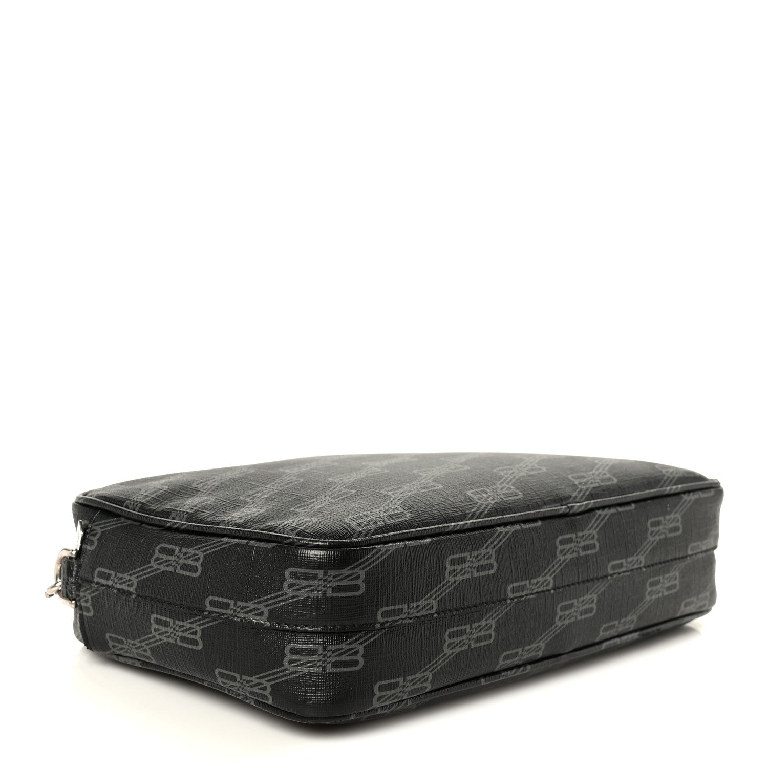 Coated Canvas BB Monogram Medium Signature Camera Bag Black Grey