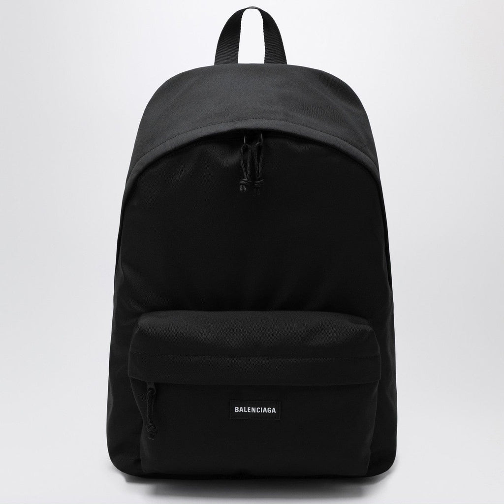Balenciaga - Black Explorer backpack with logo patch
