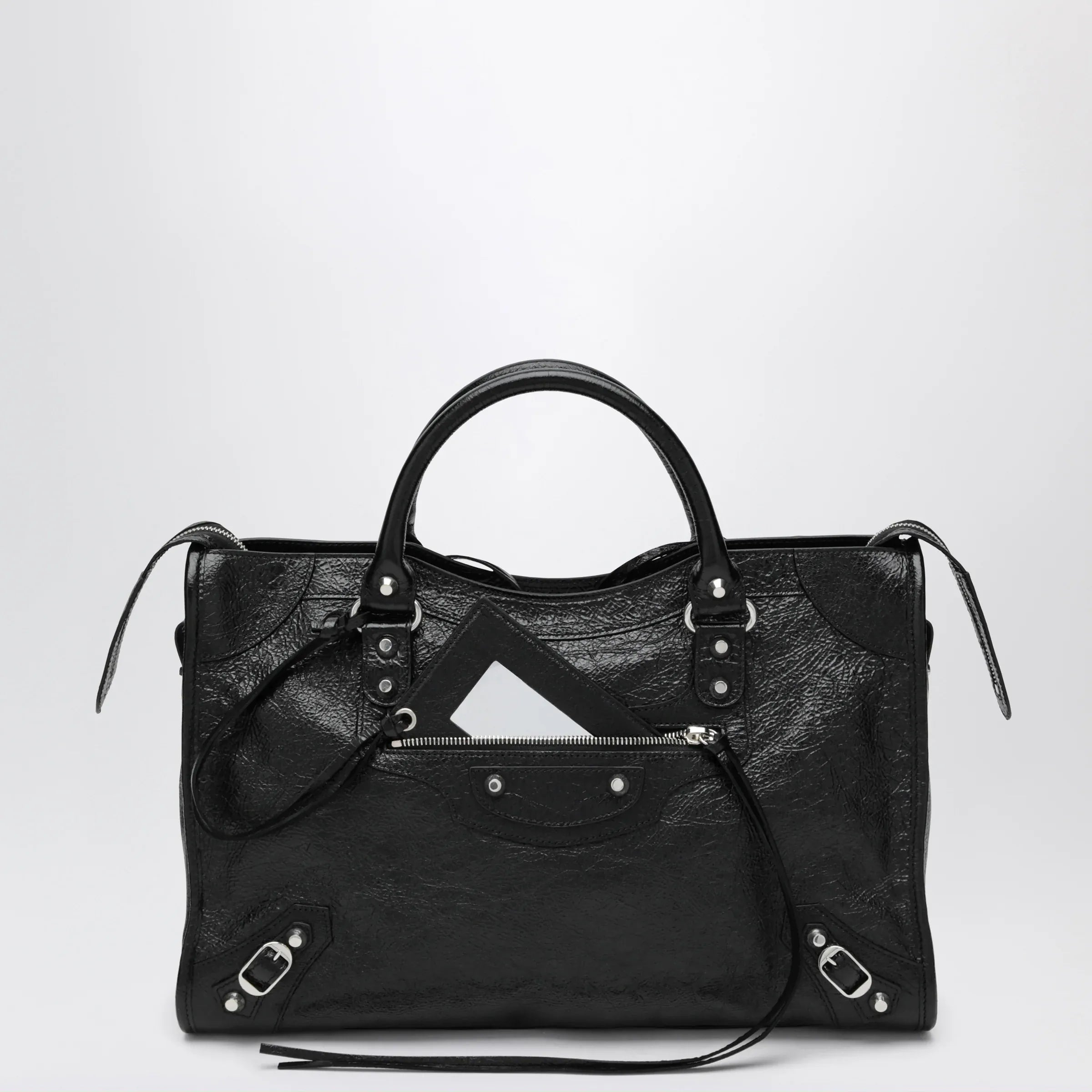 Balenciaga - Le City Medium bag in Arena lambskin leather black